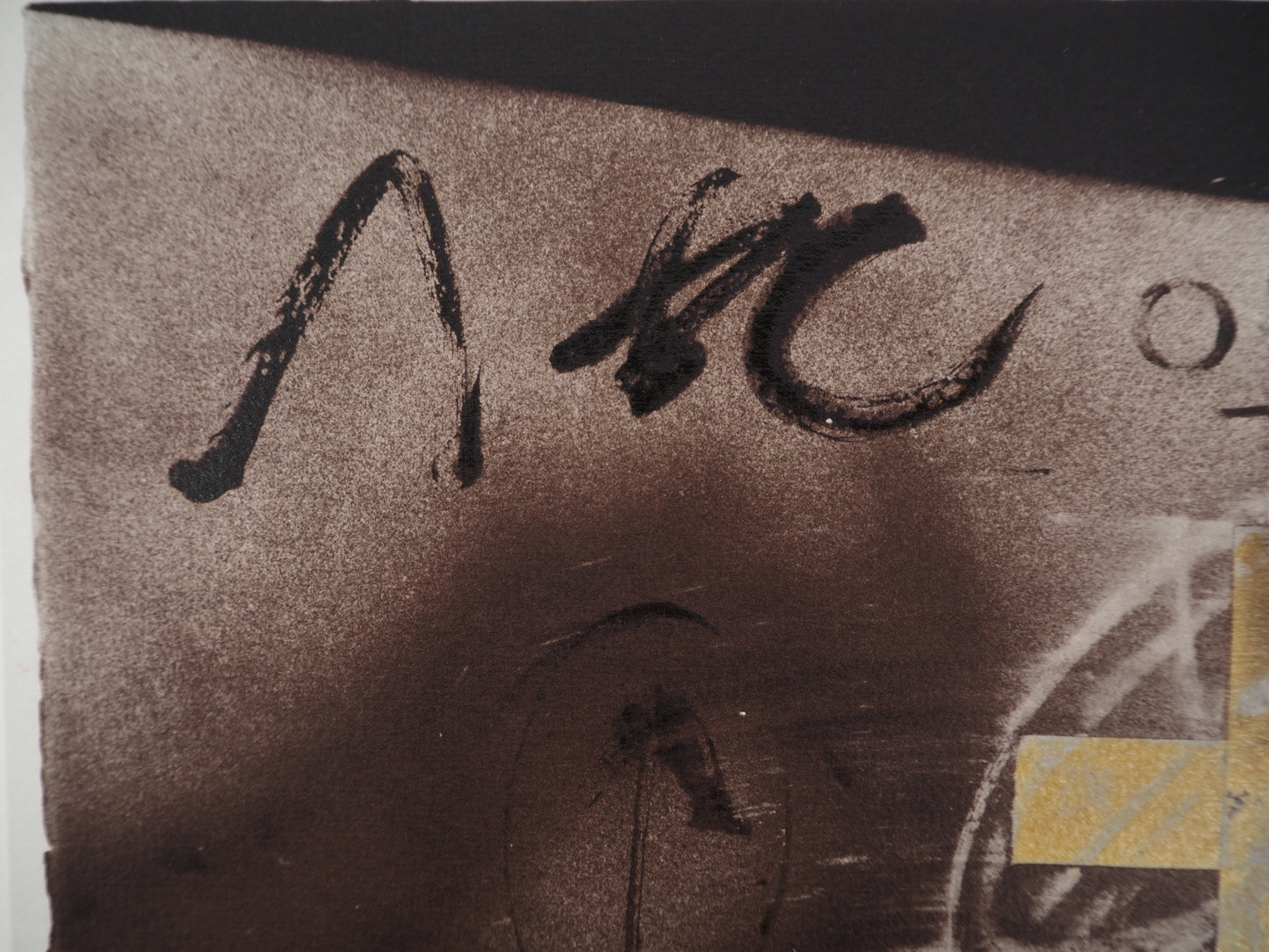 Antoni TAPIES : Composition à la croix - Lithographie signée