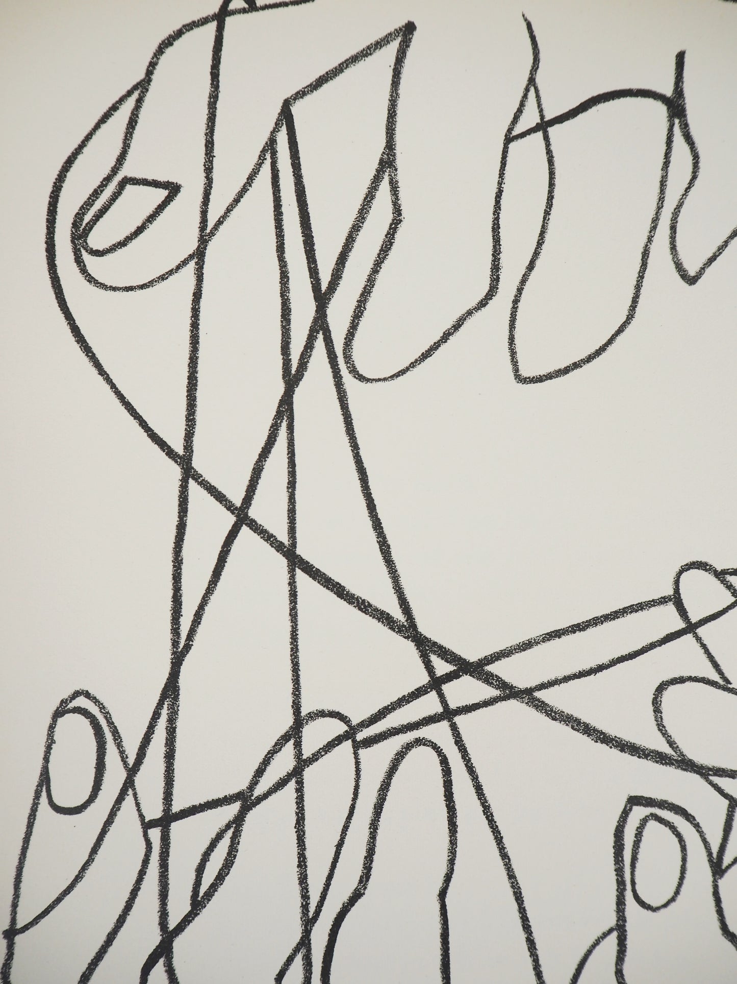 Françoise GILOT : Le jeu de ficelles - Lithographie originale