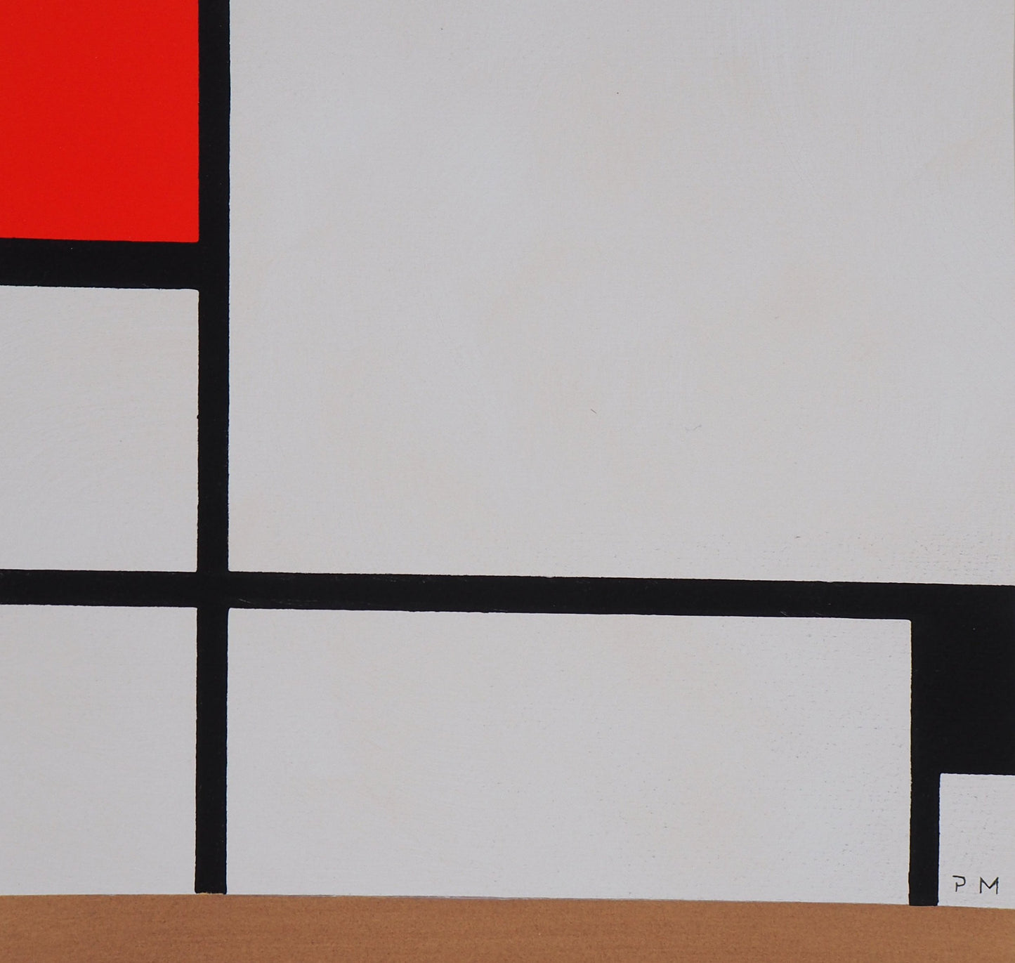 Piet MONDRIAN : Composition - Pochoir en couleurs signé