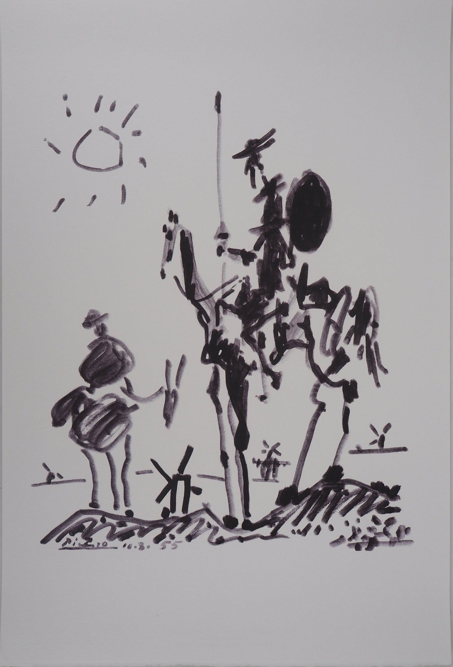 Pablo PICASSO : Don Quichotte - Lithographie signée