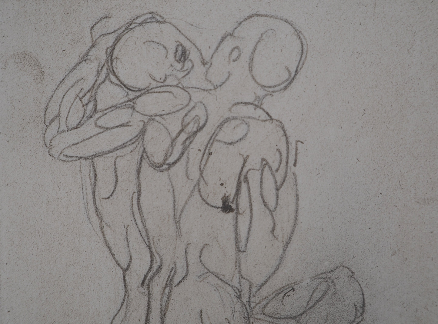 Auguste RODIN : Etude de la lutte - Gravure