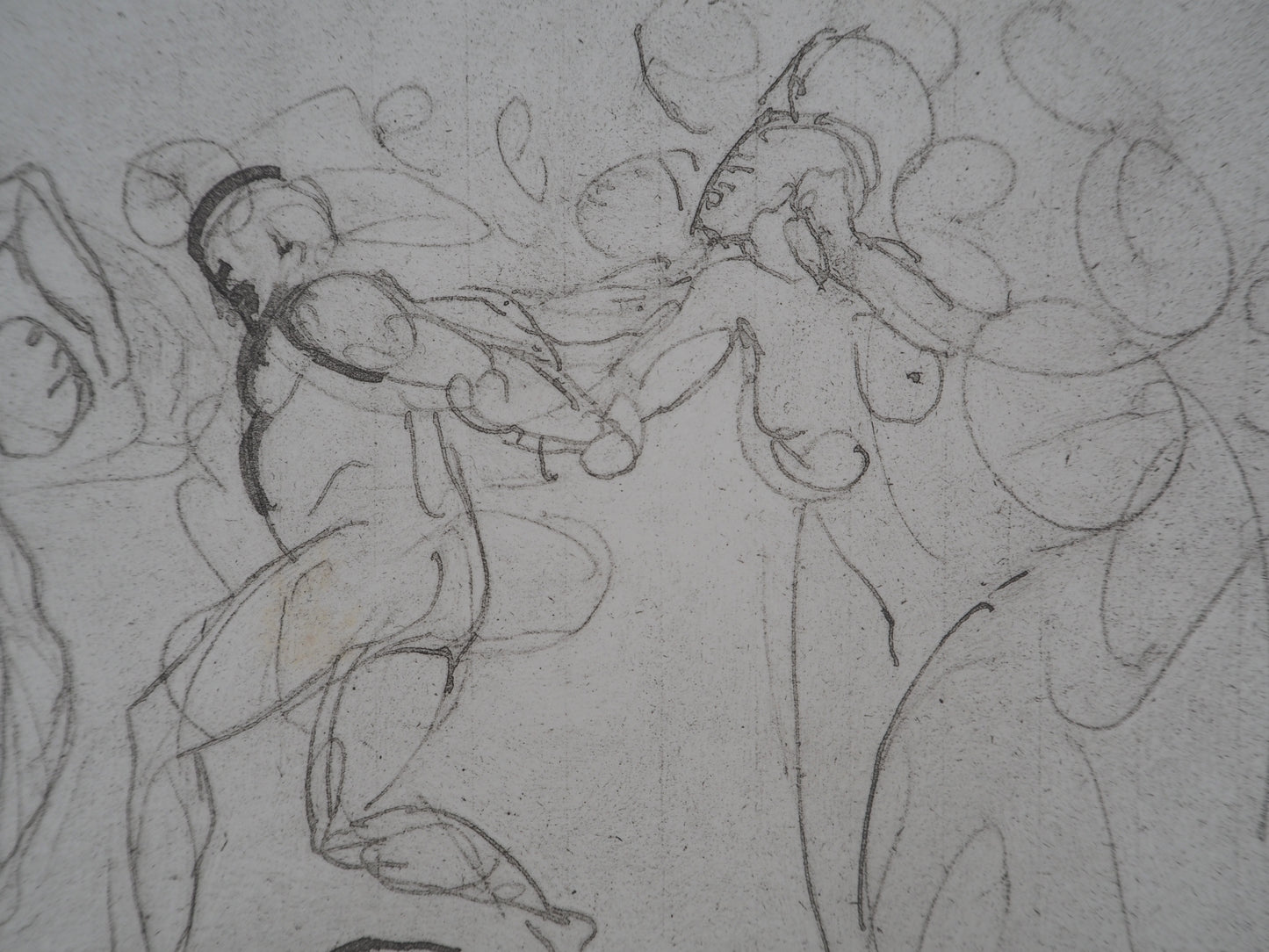 Auguste RODIN : Entrainement au cirque - Gravure
