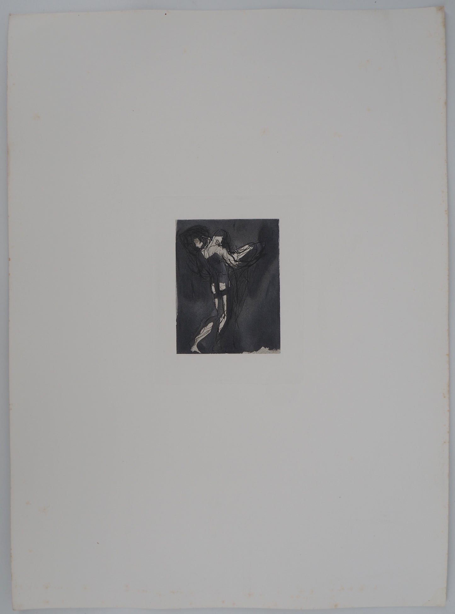 Auguste RODIN : Sujet masculin de dos - Gravure