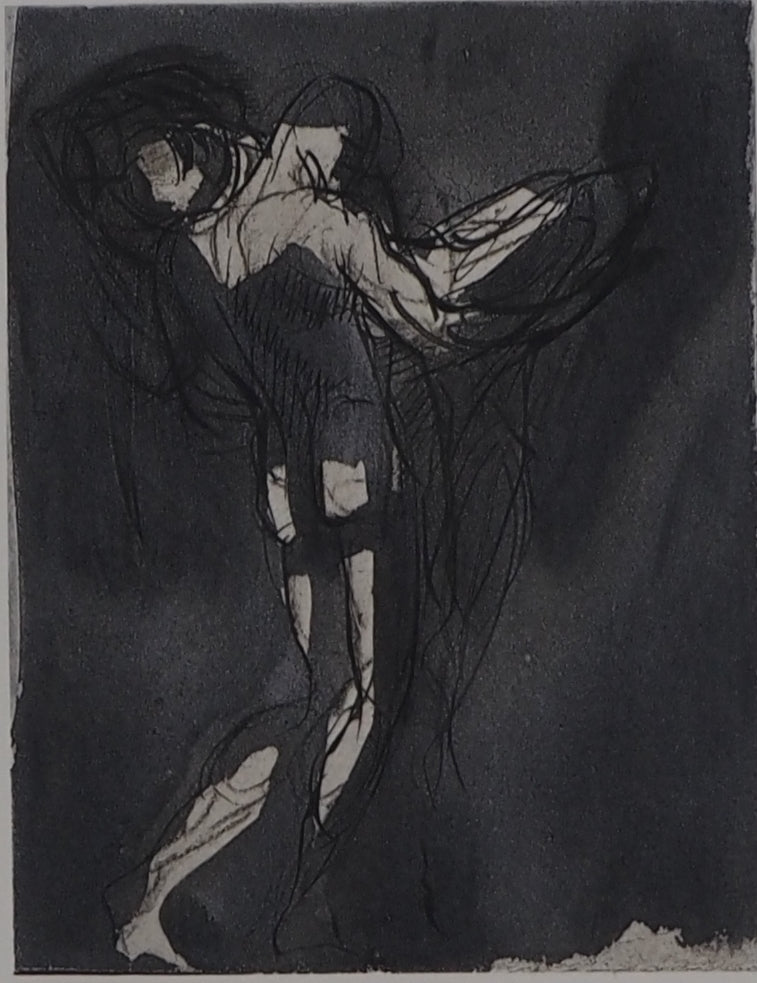 Auguste RODIN : Sujet masculin de dos - Gravure