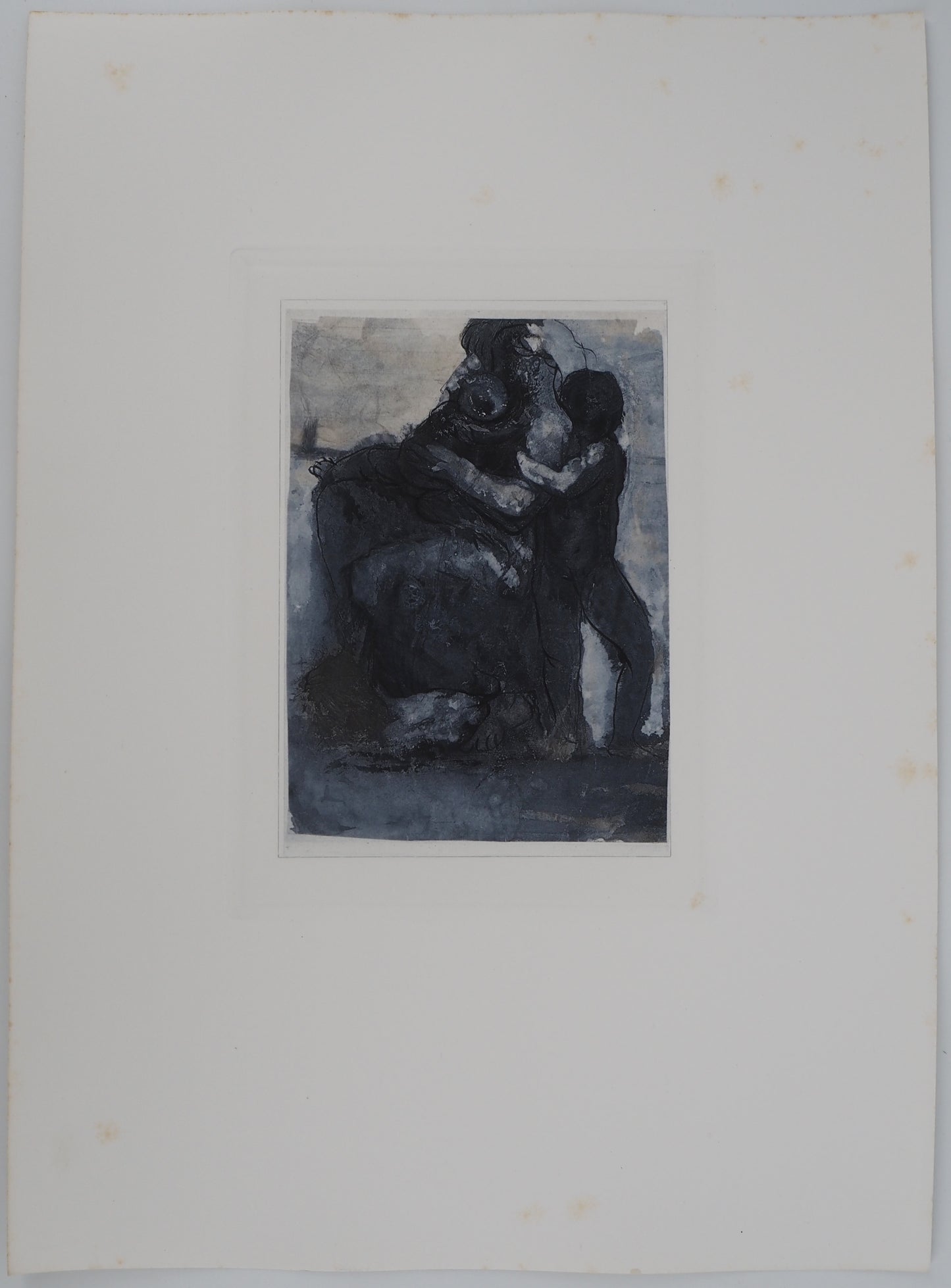 Auguste RODIN : Femme et ses enfants - Gravure