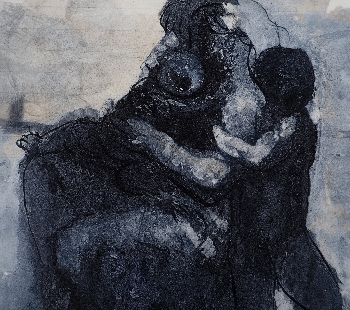 Auguste RODIN : Femme et ses enfants - Gravure