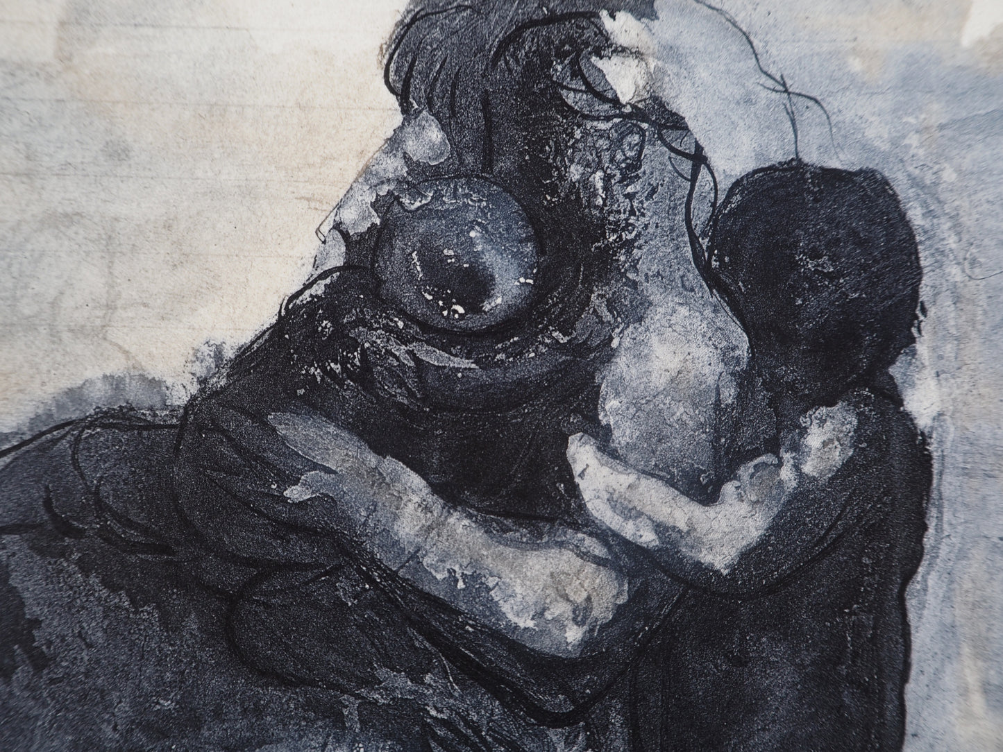 Auguste RODIN : Femme et ses enfants - Gravure