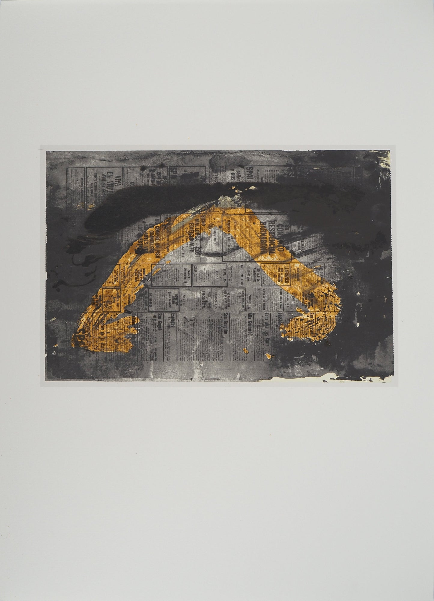 Antoni TAPIES : Composition au journal - Lithographie signée