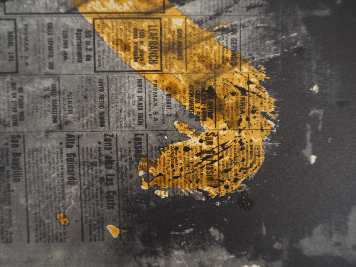 Antoni TAPIES : Composition au journal - Lithographie signée