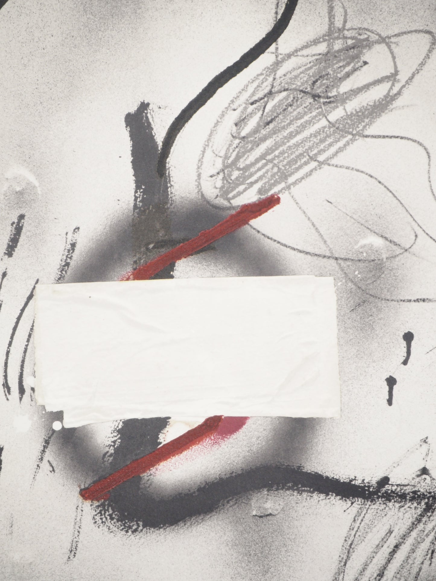 Antoni TAPIES : Composition brumeuse - Lithographie signée