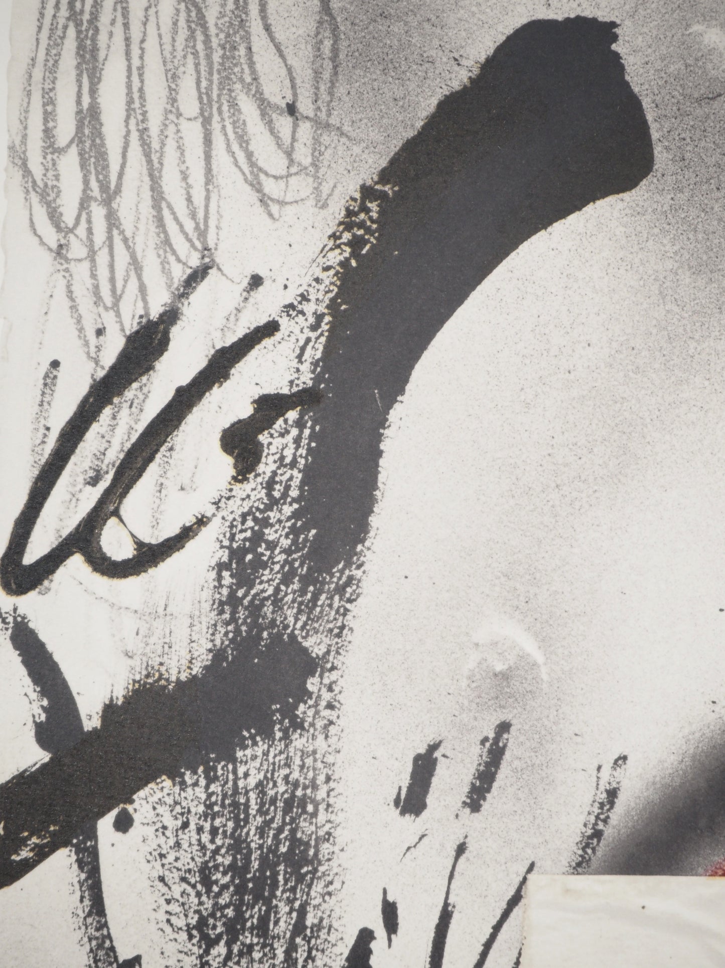 Antoni TAPIES : Composition brumeuse - Lithographie signée