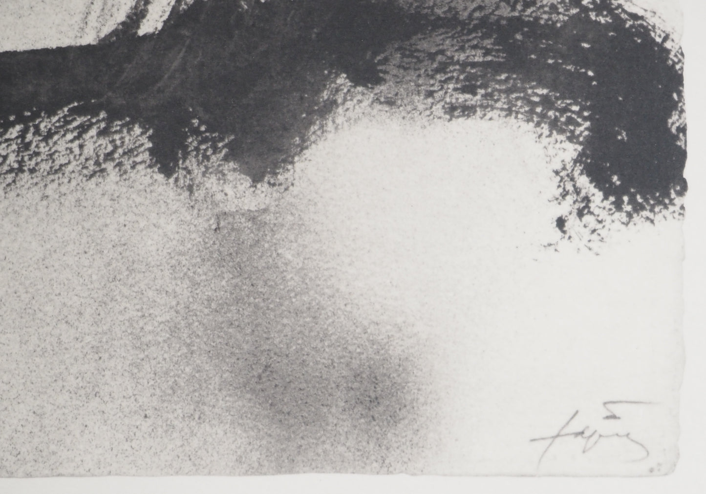 Antoni TAPIES : Composition brumeuse - Lithographie signée