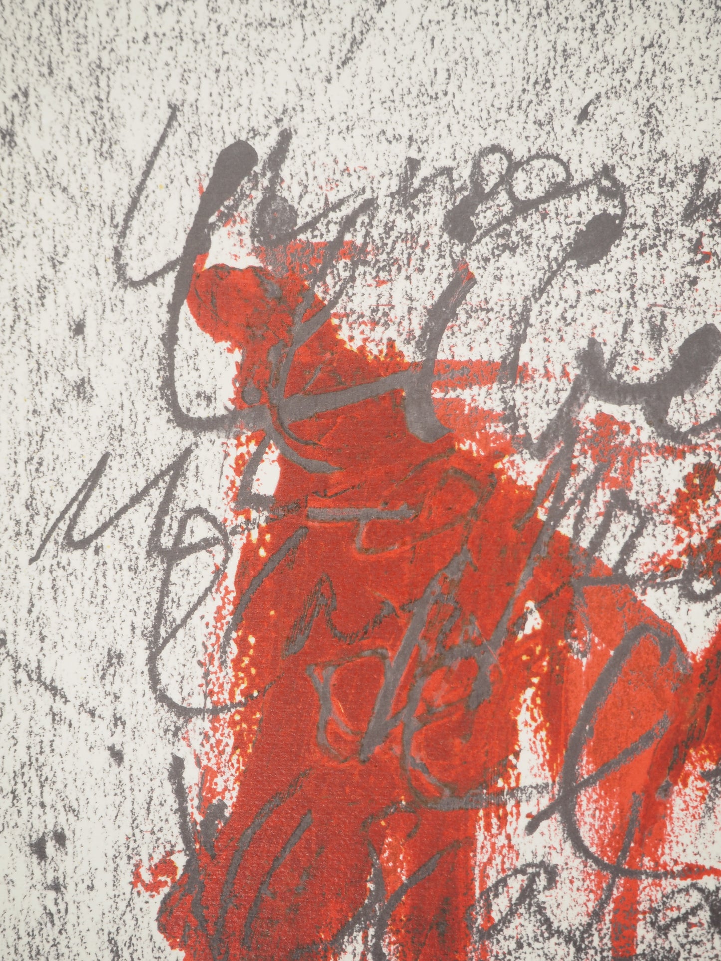 Antoni TAPIES : Calligraphie - Lithographie signée