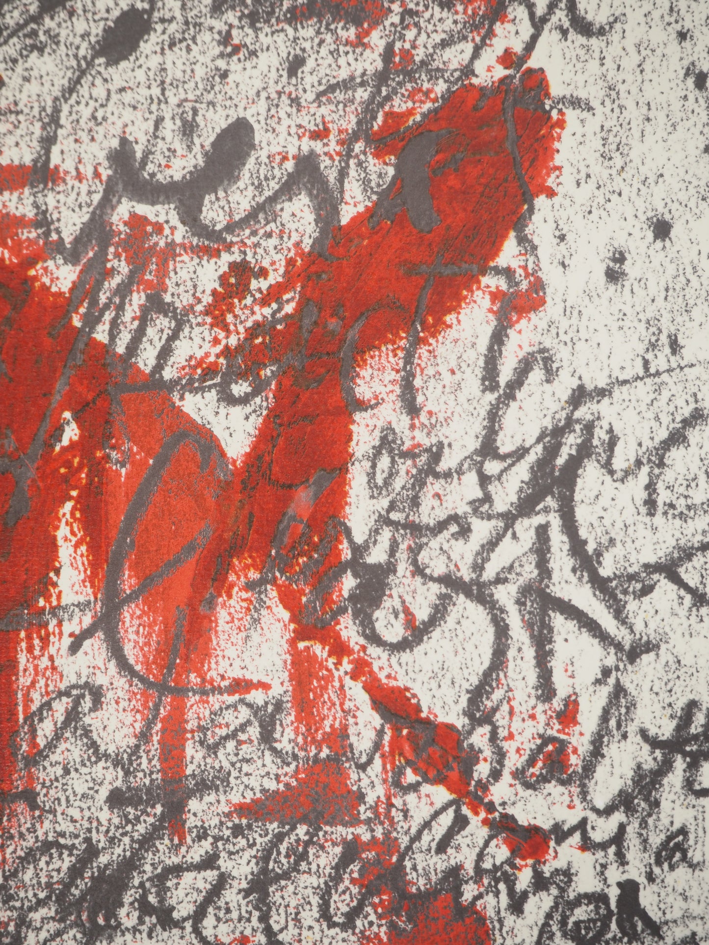 Antoni TAPIES : Calligraphie - Lithographie signée