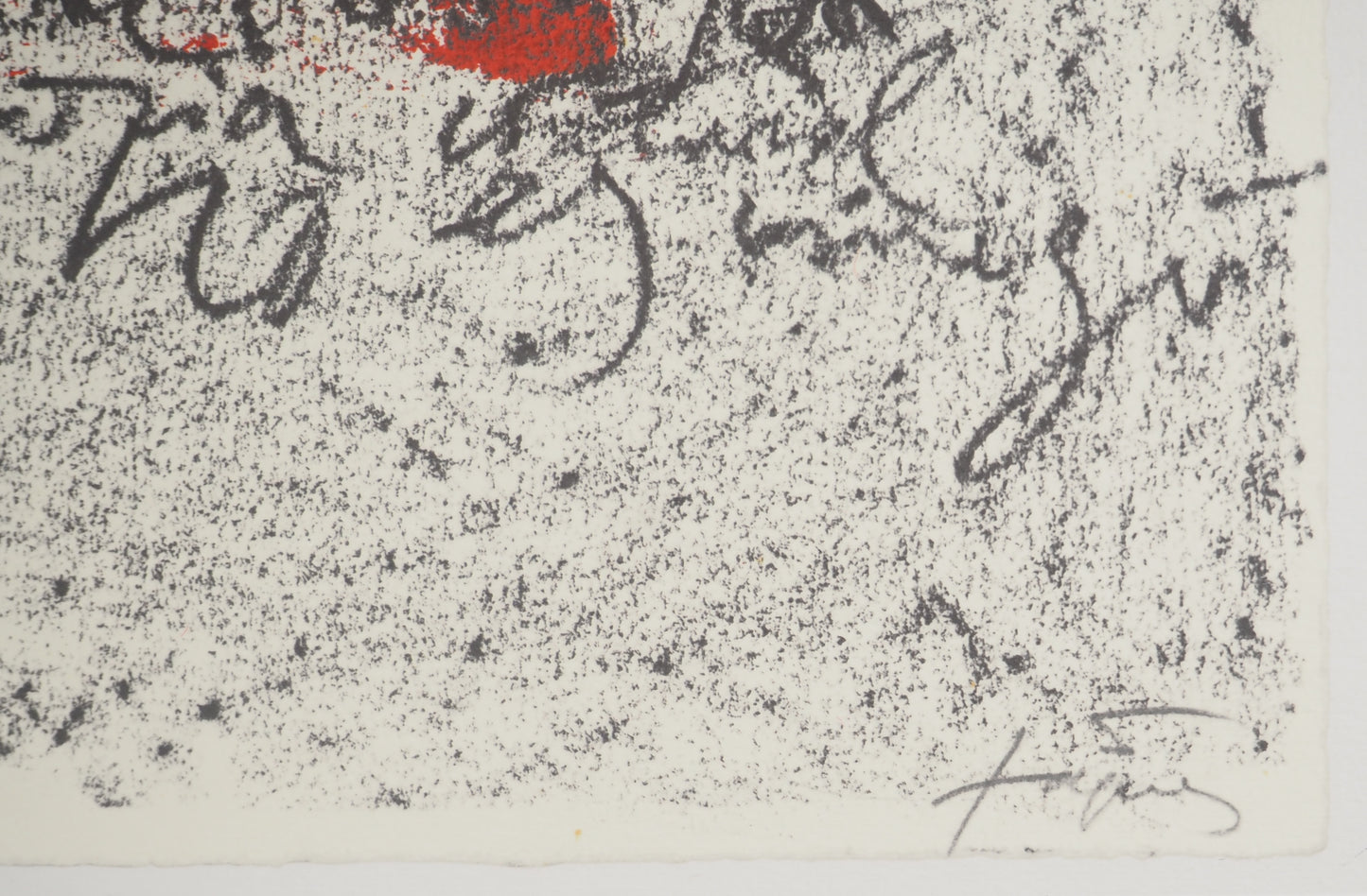 Antoni TAPIES : Calligraphie - Lithographie signée