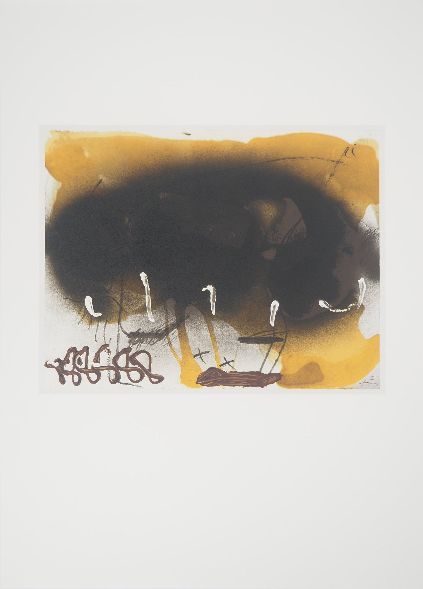 Antoni TAPIES : Composition à la balançoire - Lithographie signée