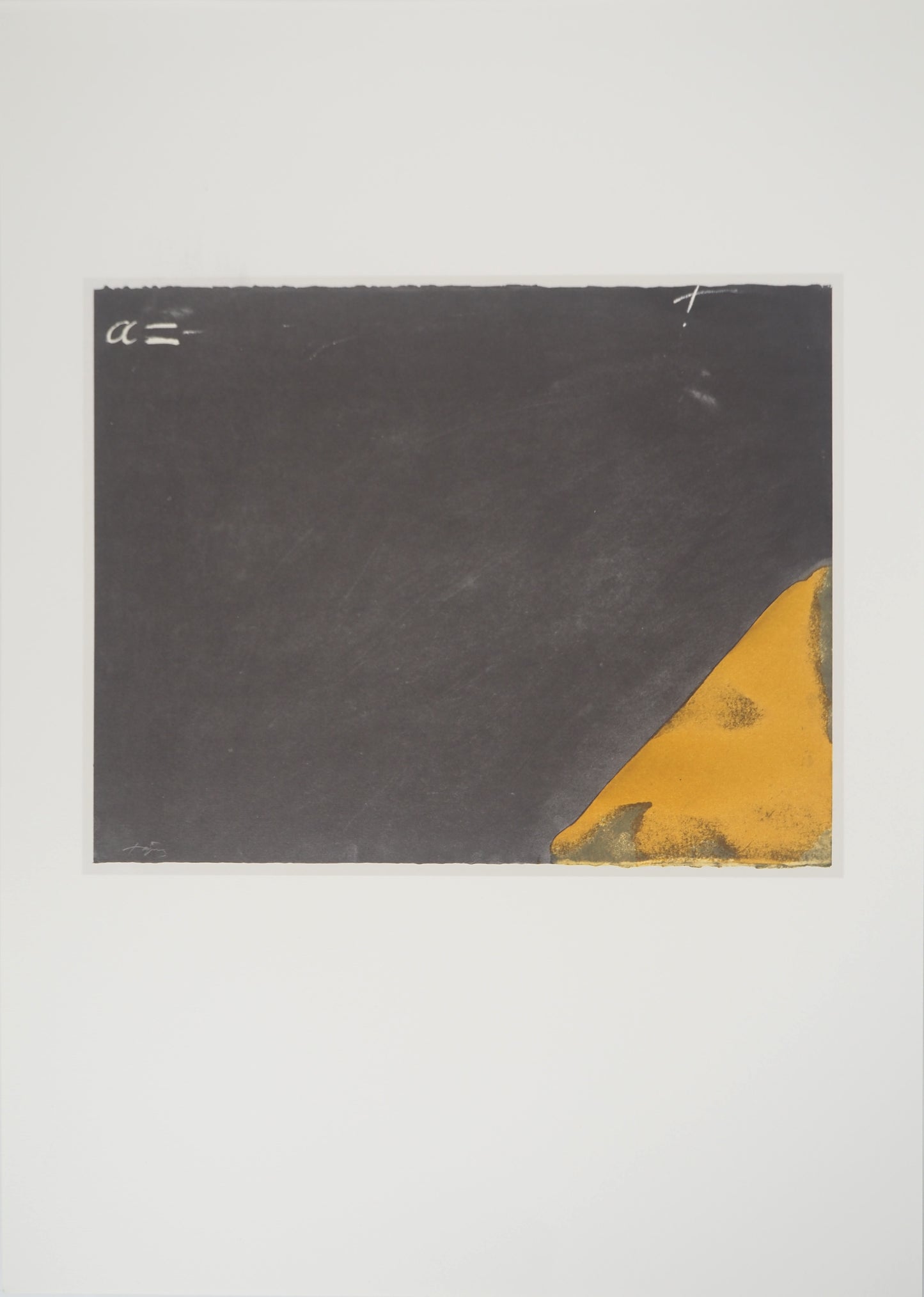 Antoni TAPIES : Angle jaune - Lithographie signée