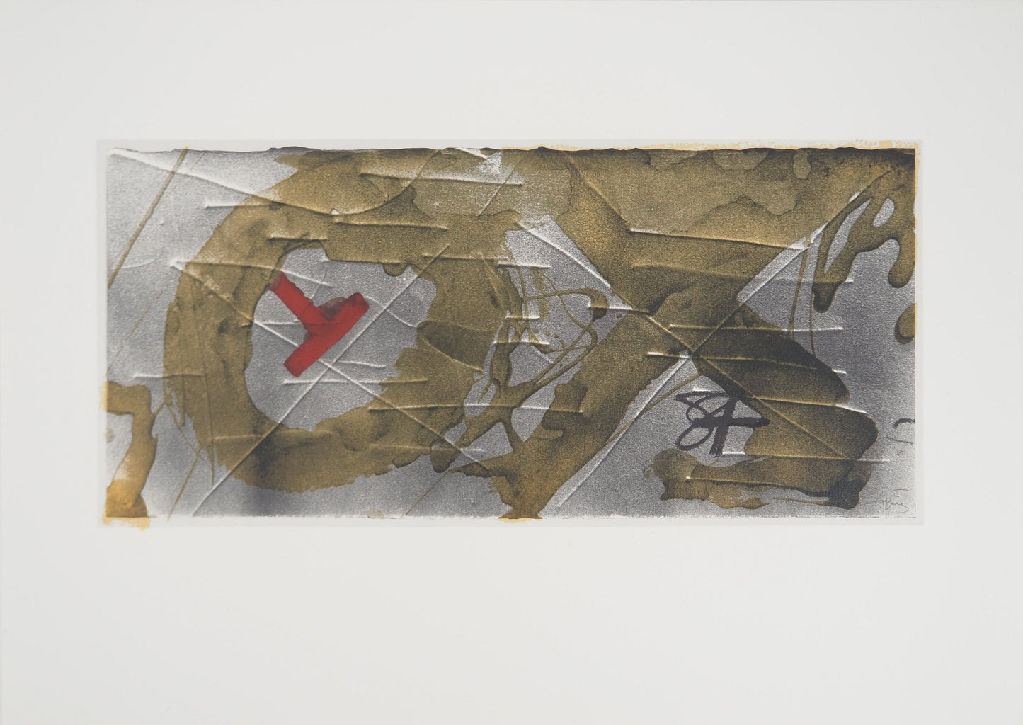Antoni TAPIES : Composition alphabétique - Lithographie signée
