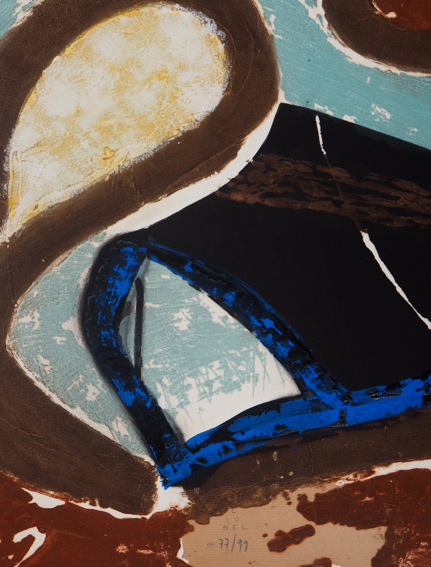 LIONEL : Tellurique - Gravure originale en couleurs