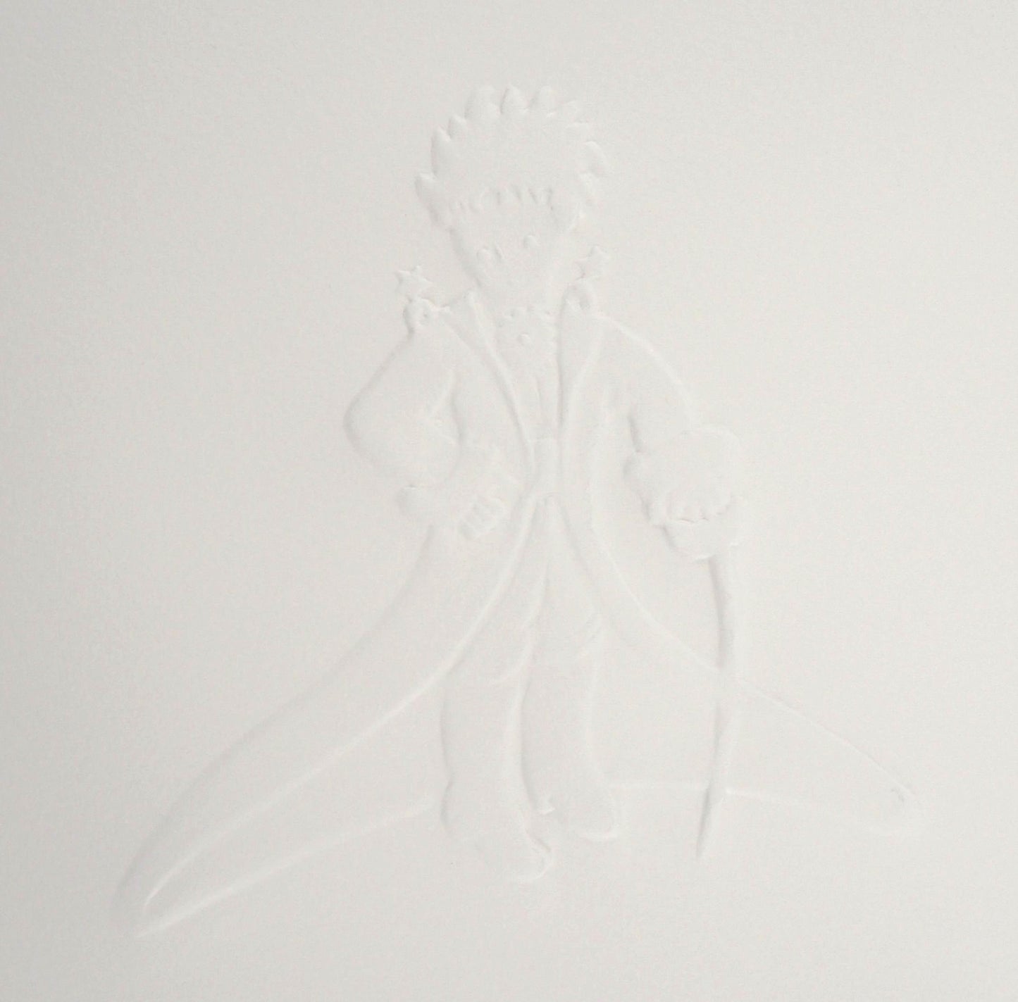 Antoine DE SAINT EXUPERY : Le Petit Prince en habits royaux - Gravure sur bois