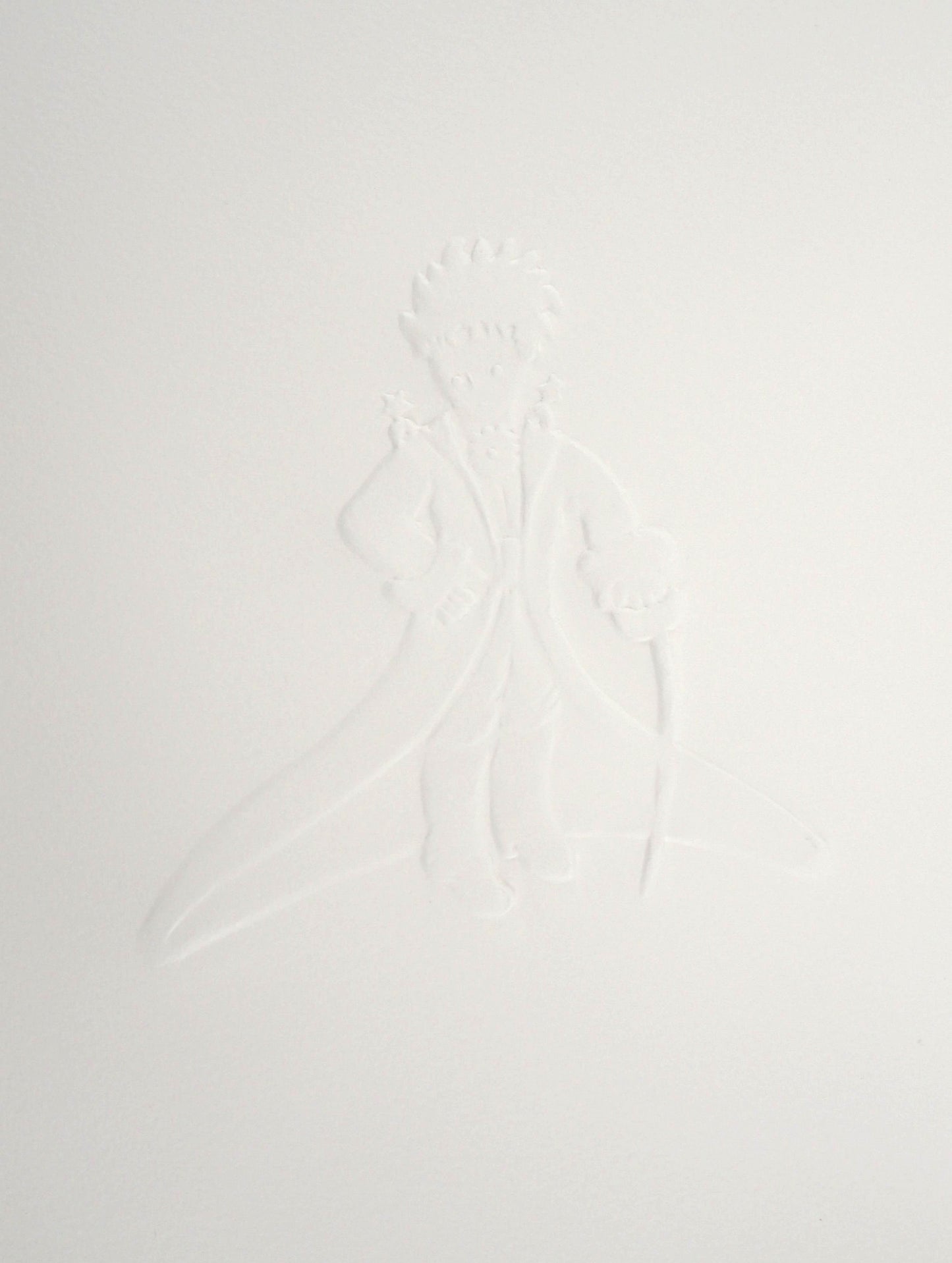 Antoine DE SAINT EXUPERY : Le Petit Prince en habits royaux - Gravure sur bois