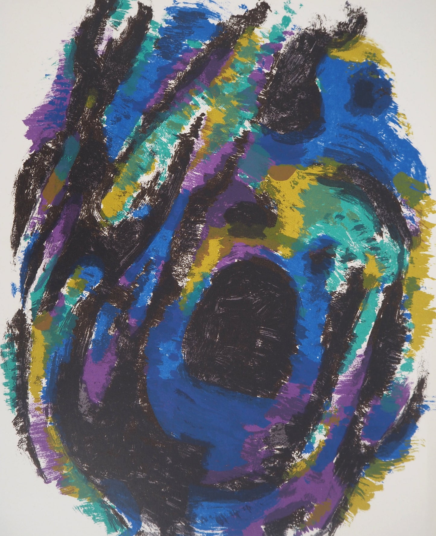 Alfred MANESSIER : Composition en couleurs - Lithographie originale