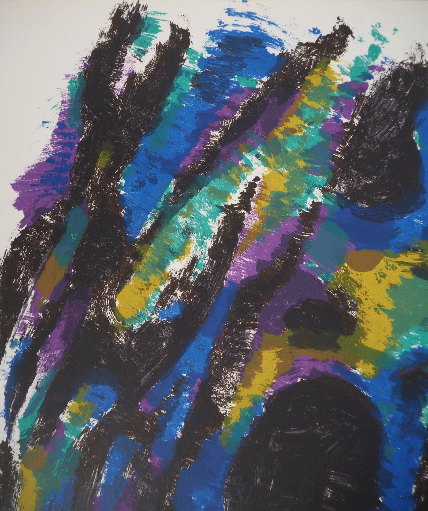 Alfred MANESSIER : Composition en couleurs - Lithographie originale