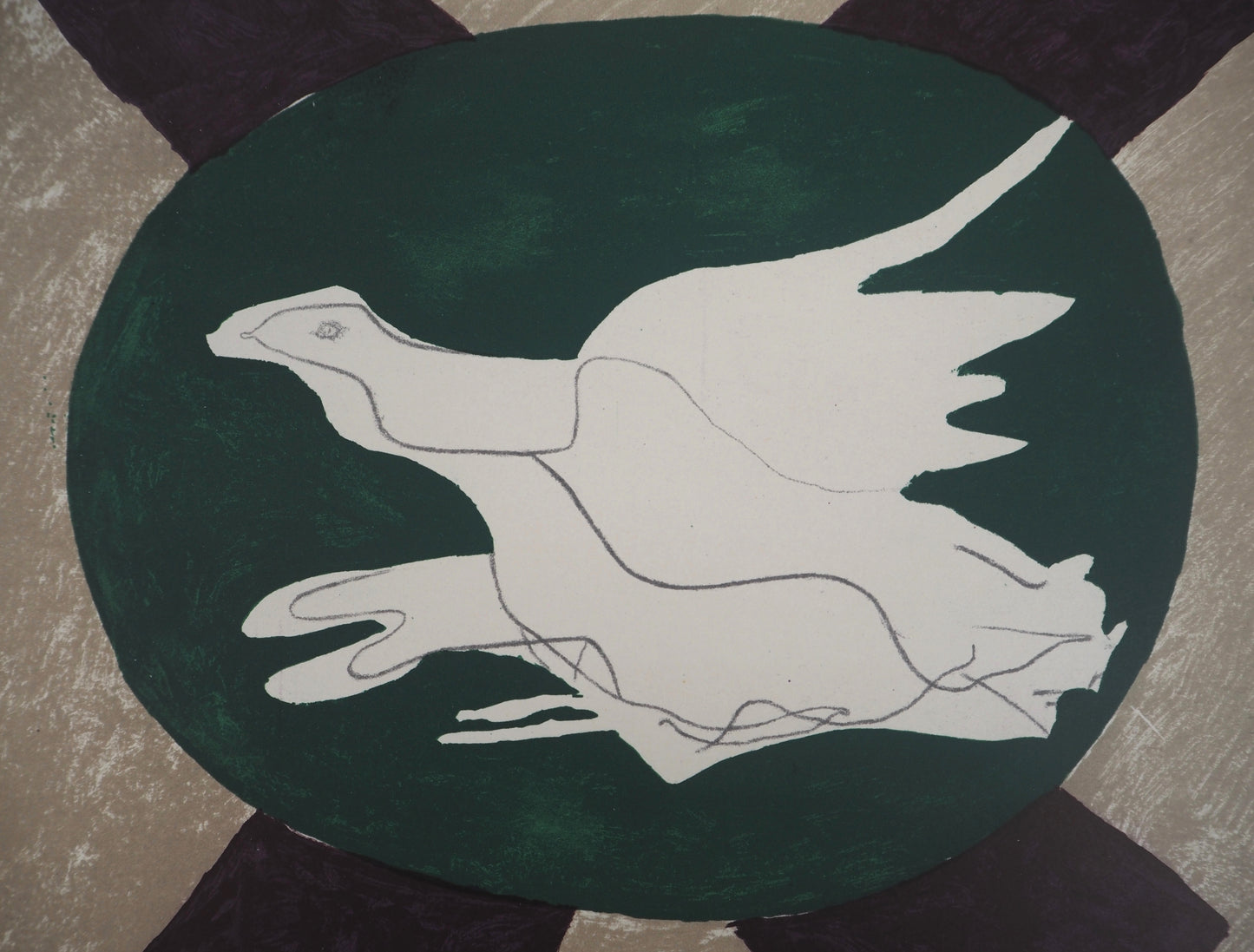 Georges BRAQUE : Oiseaux - Lithographie en couleurs
