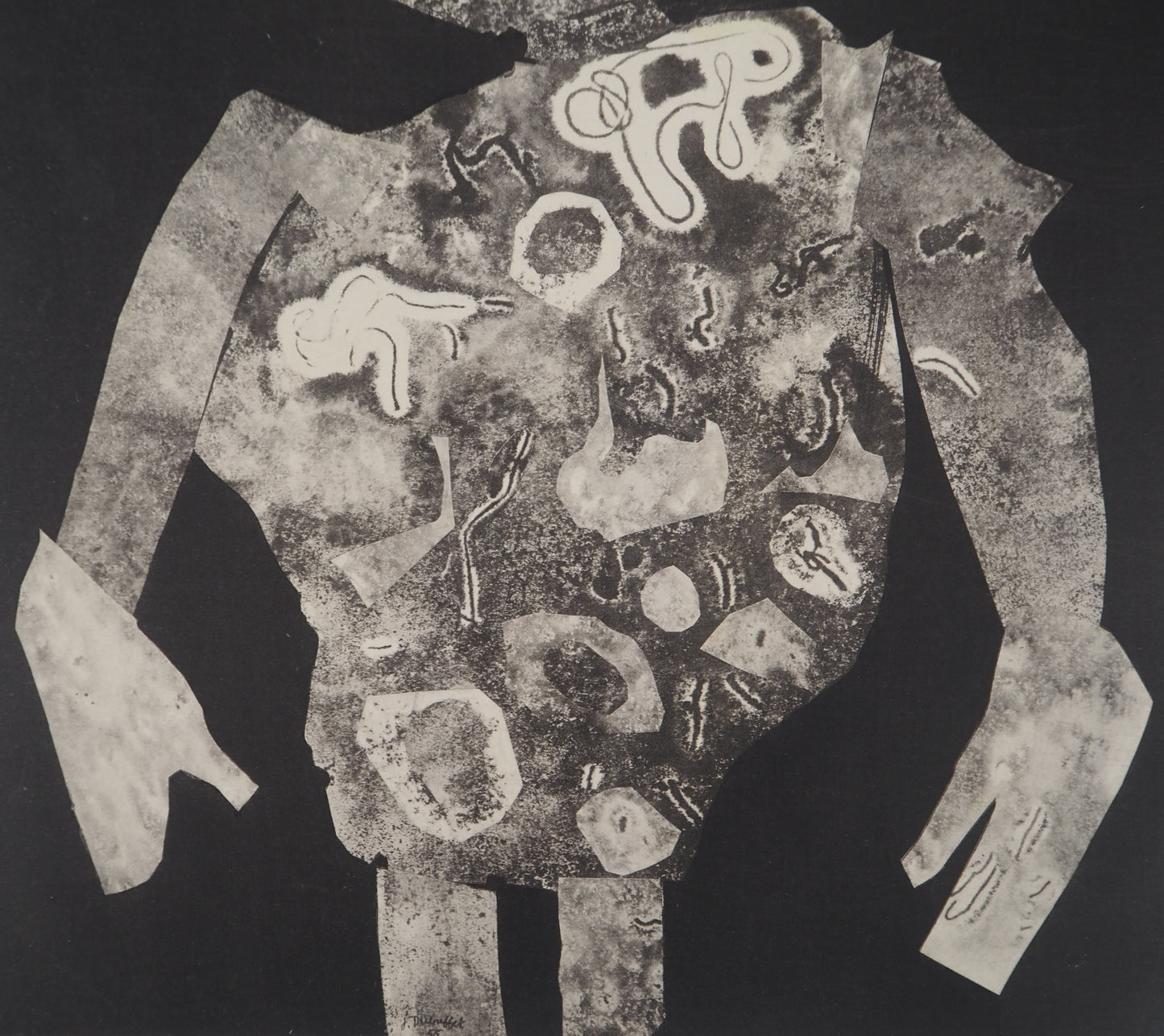 Jean DUBUFFET : Jeune homme - Pochoir signé