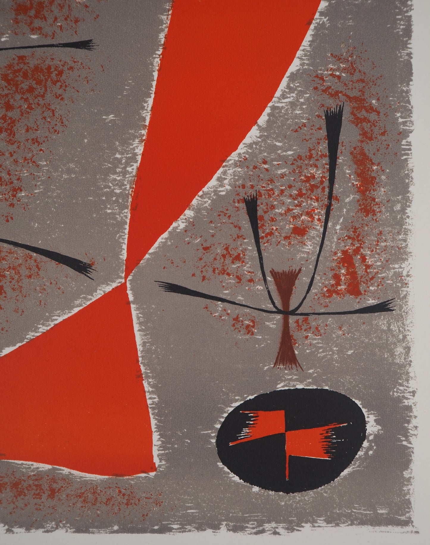 Gustave SINGIER : Composition abstraite - Lithographie originale
