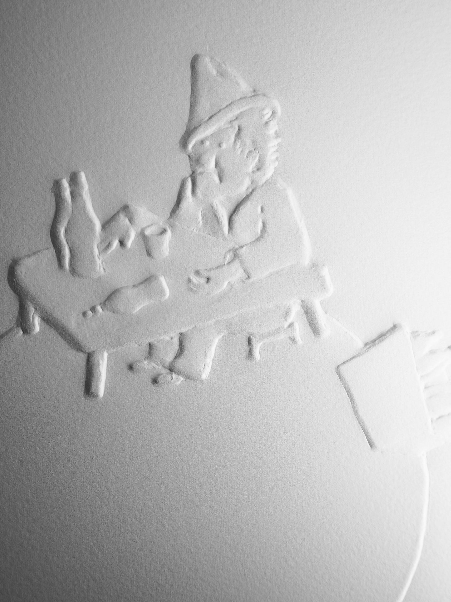 Antoine DE SAINT EXUPERY : L'ivrogne - Gravure sur bois