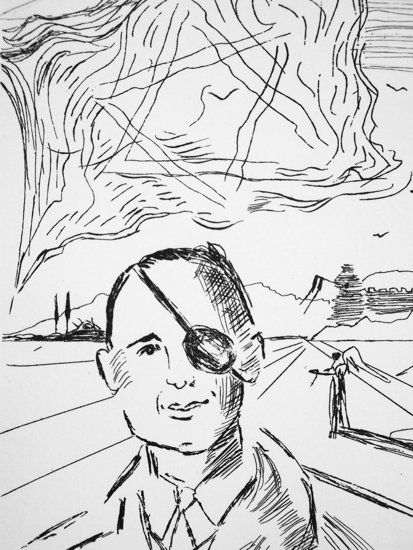 Salvador DALI : Moshe Dayan - Gravure originale signée