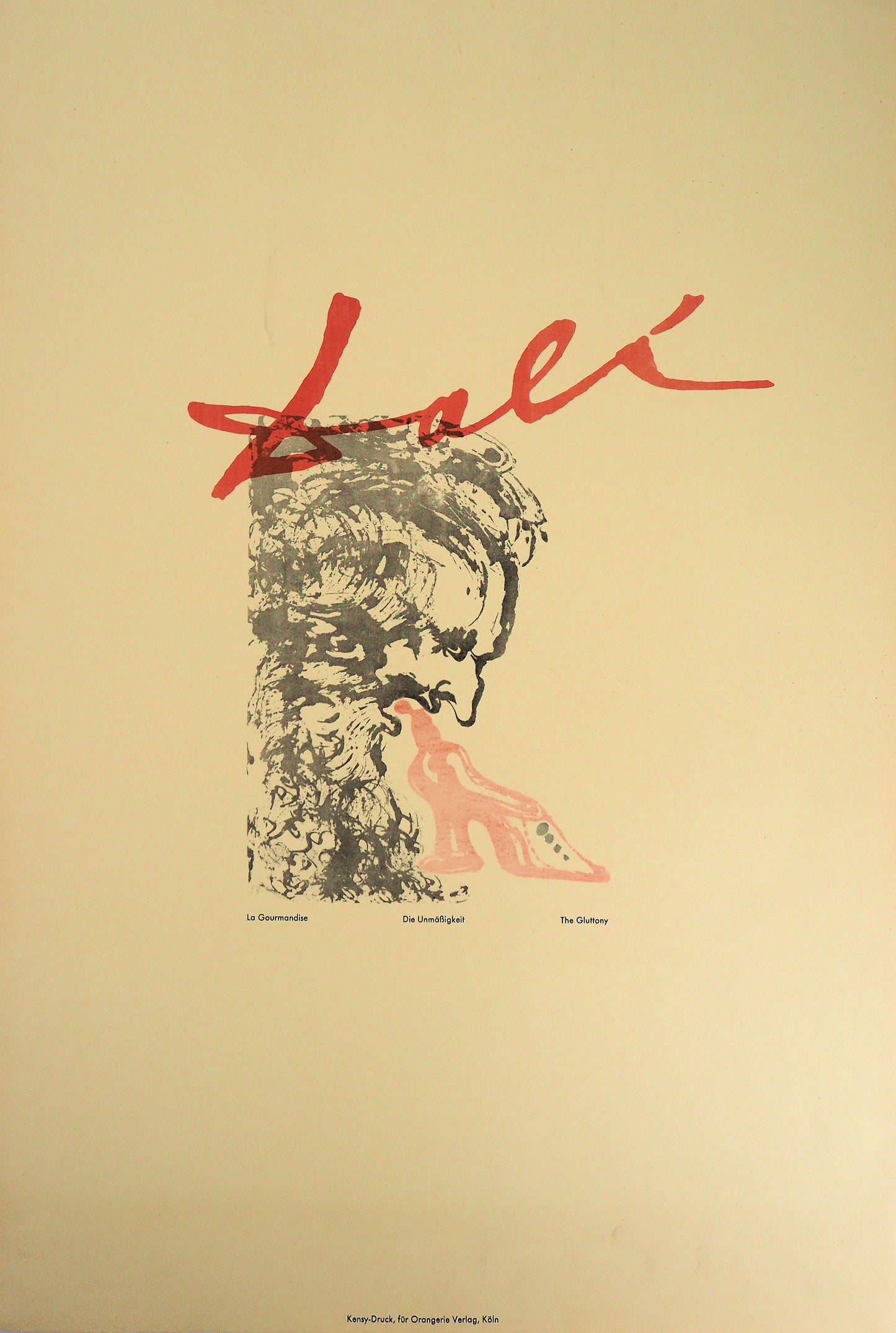Salvador DALI : La Gourmandise - Lithographie originale signée
