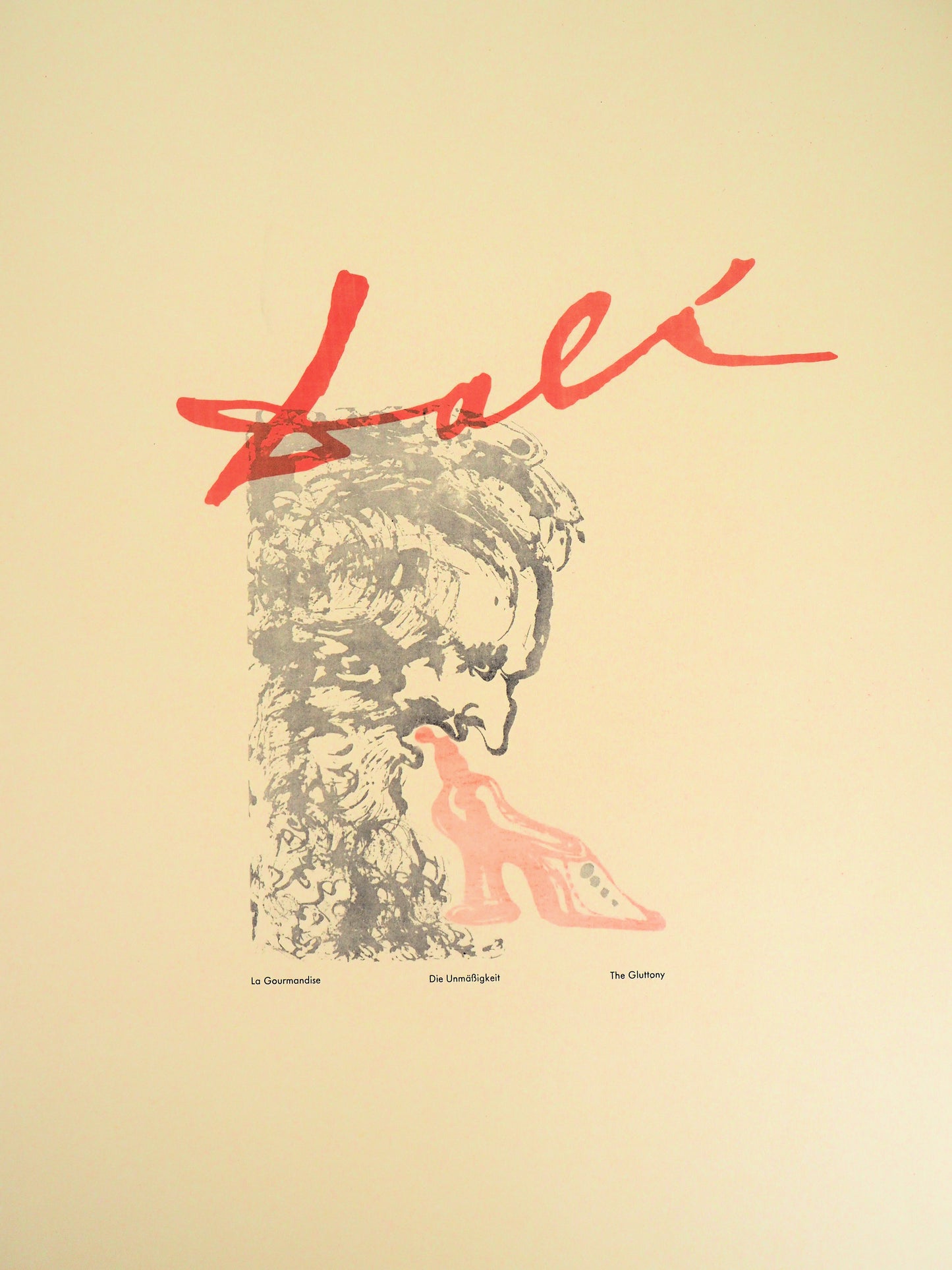 Salvador DALI : La Gourmandise - Lithographie originale signée