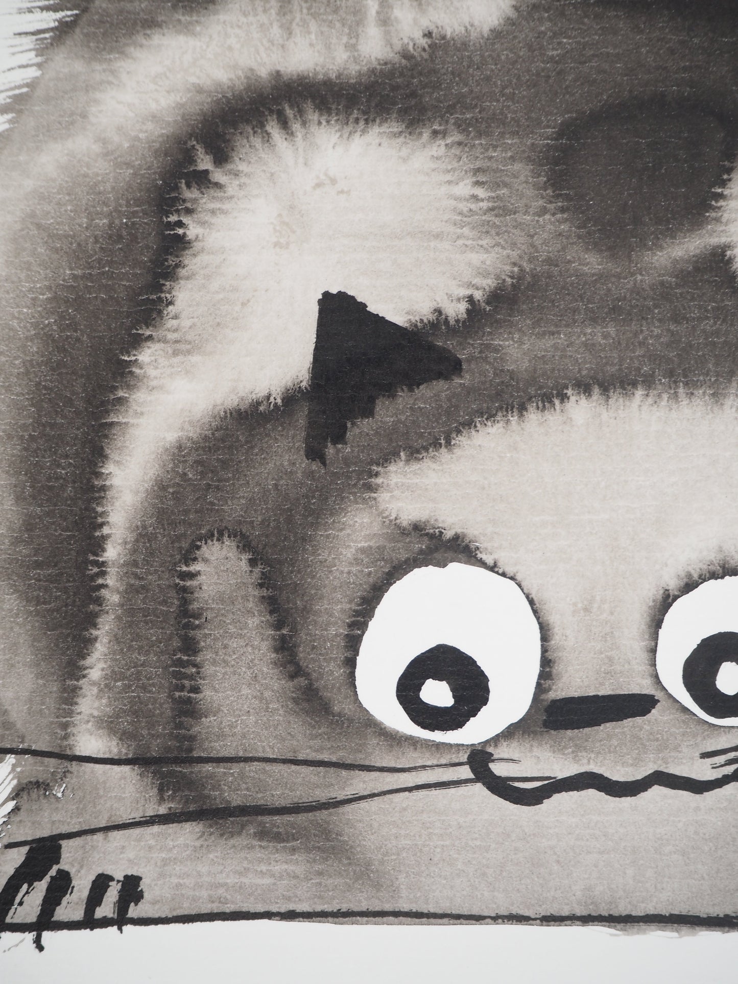 Laszlo TIBAY : Le chat et la souris - Dessin original signé