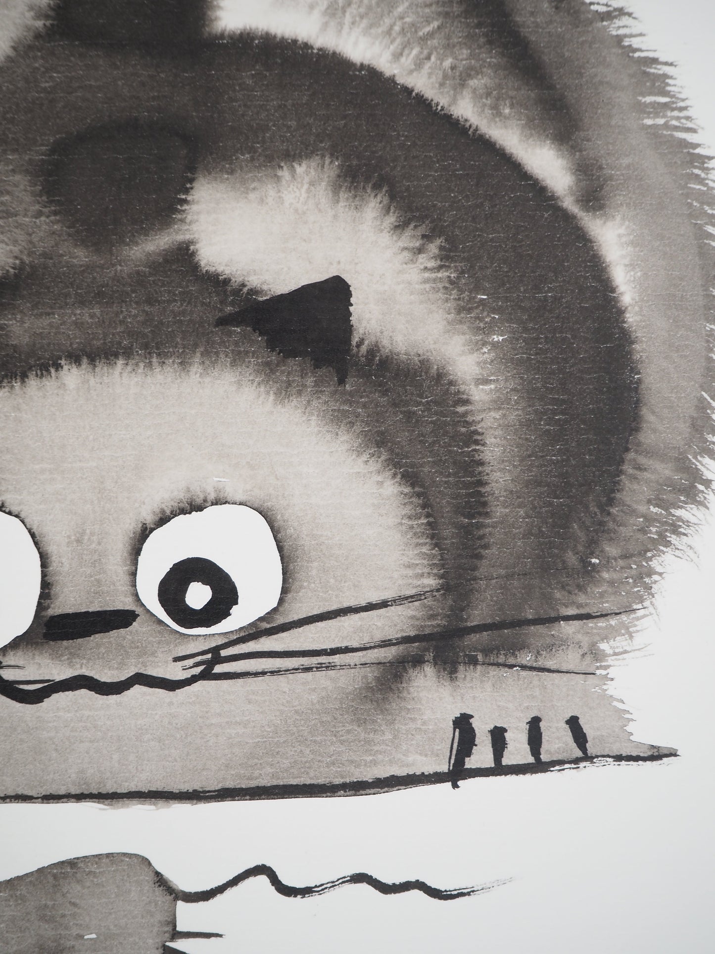 Laszlo TIBAY : Le chat et la souris - Dessin original signé