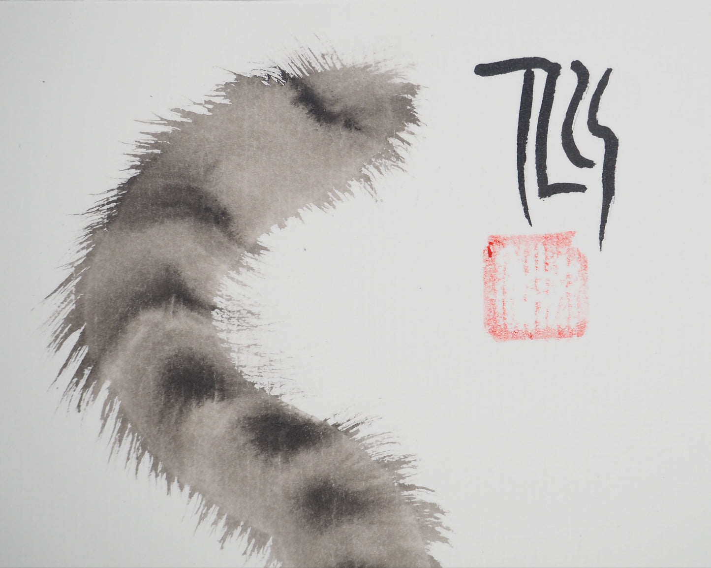 Laszlo TIBAY : Chat de face - Dessin original signé