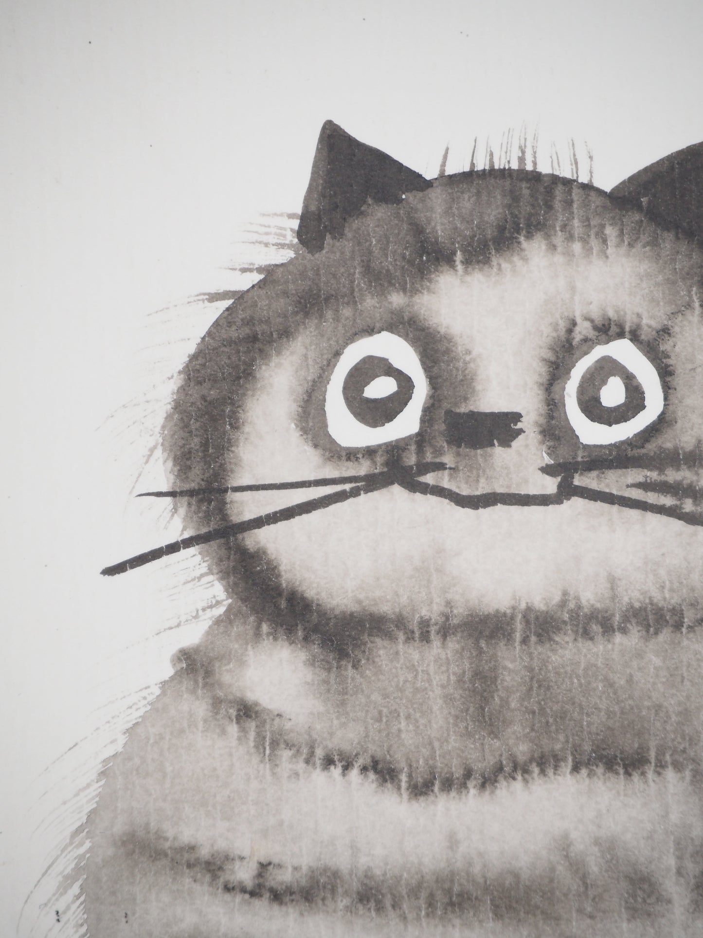Laszlo TIBAY : Chaton rêveur - Dessin original signé