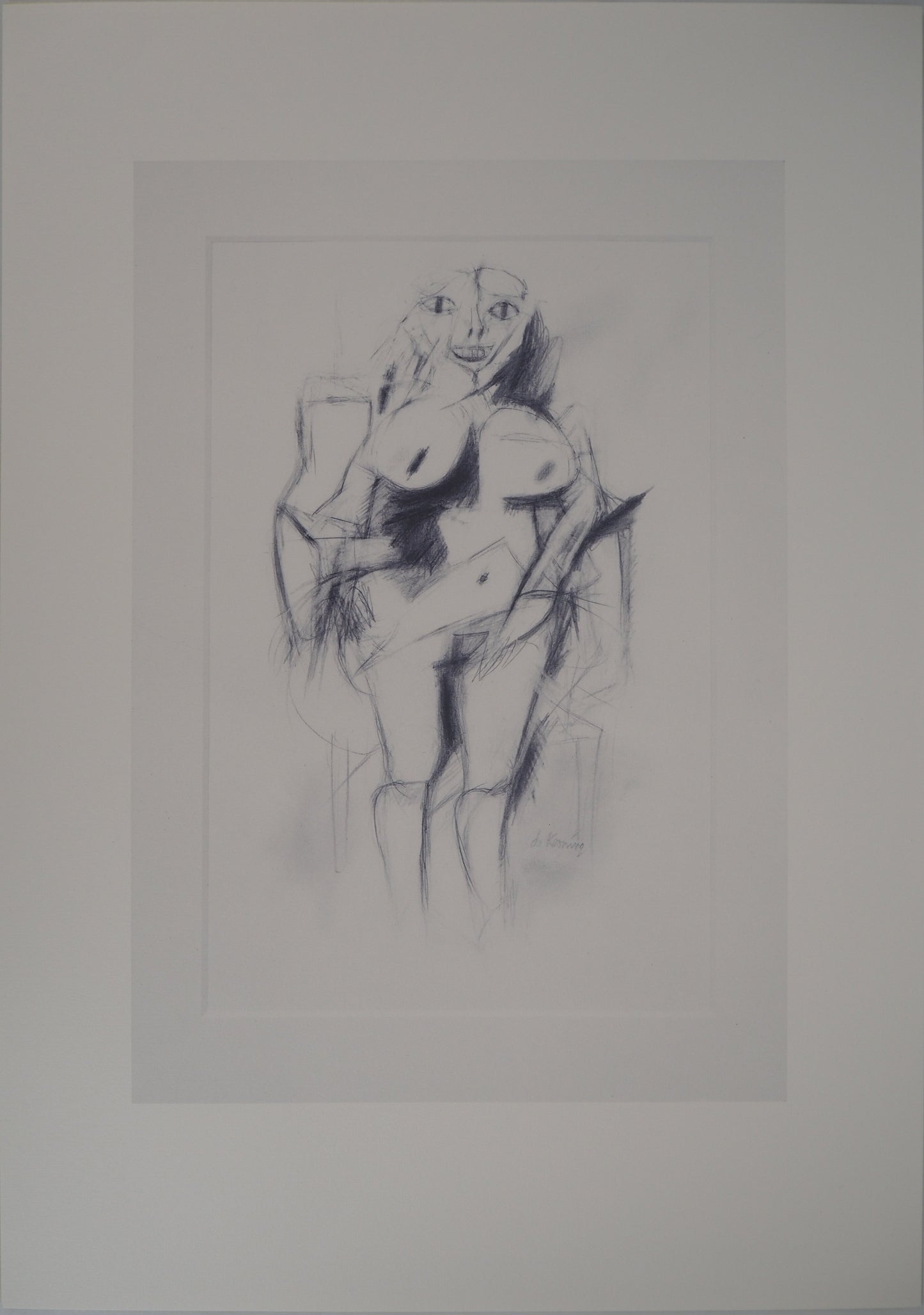 Willem DE KOONING : Nue debout - Lithographie signée