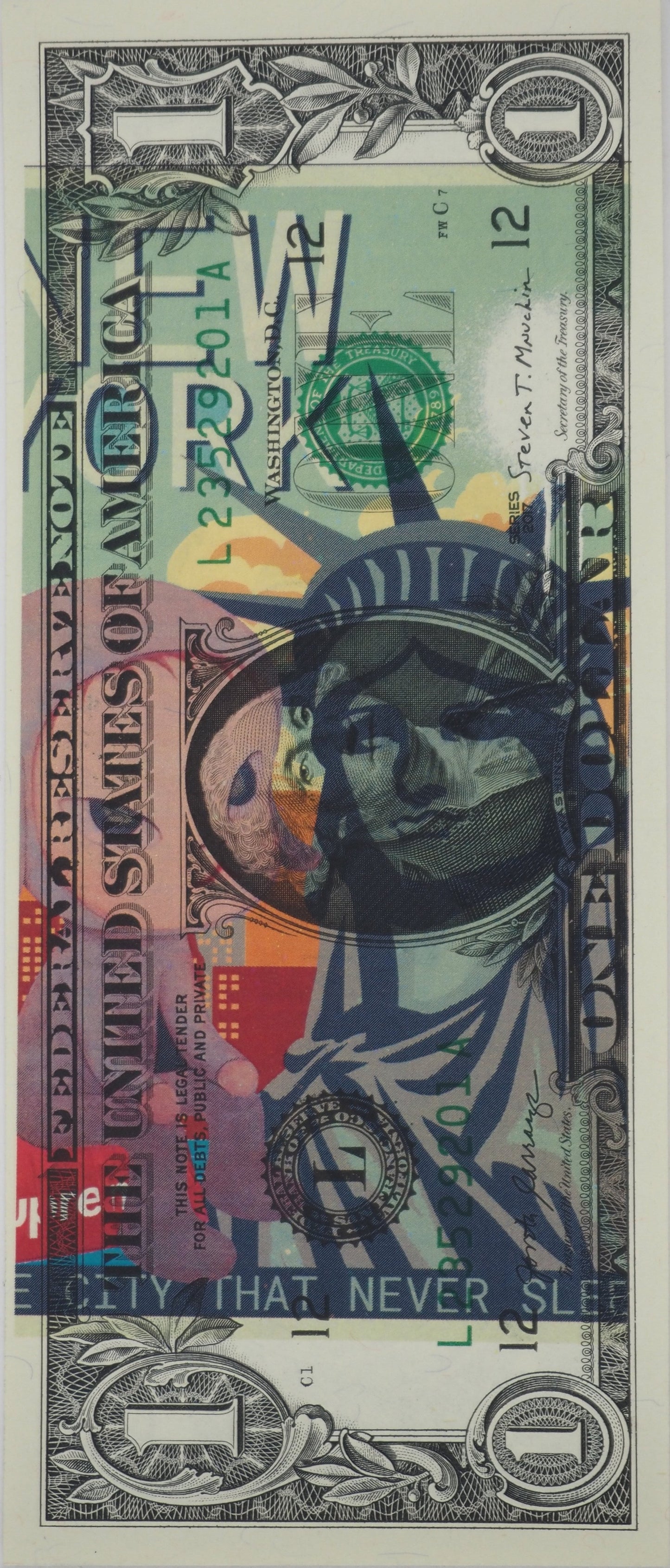 Death NYC : Baby Nara visits the Statue of Liberty - Sérigraphie originale signée