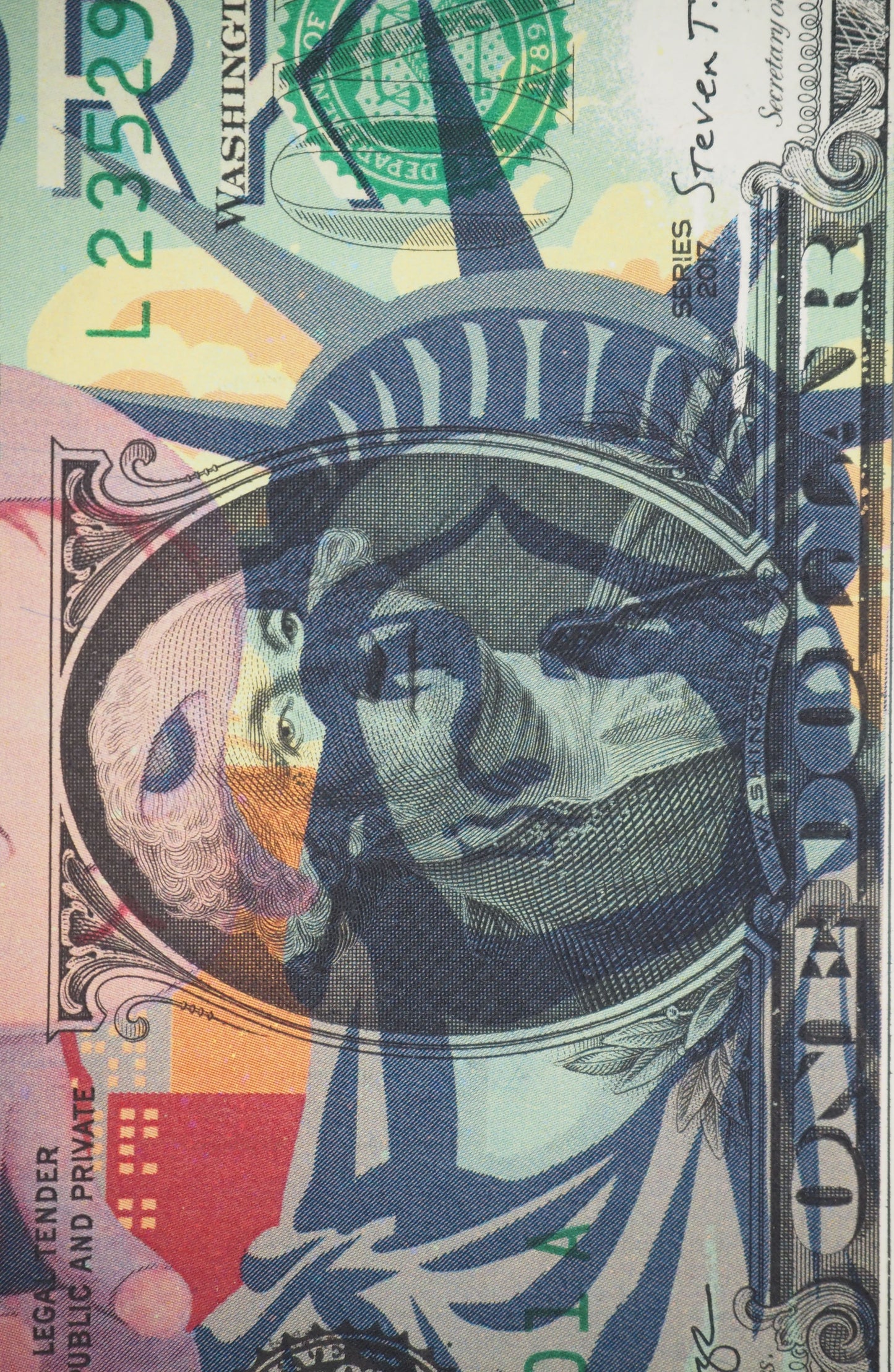 Death NYC : Baby Nara visits the Statue of Liberty - Sérigraphie originale signée