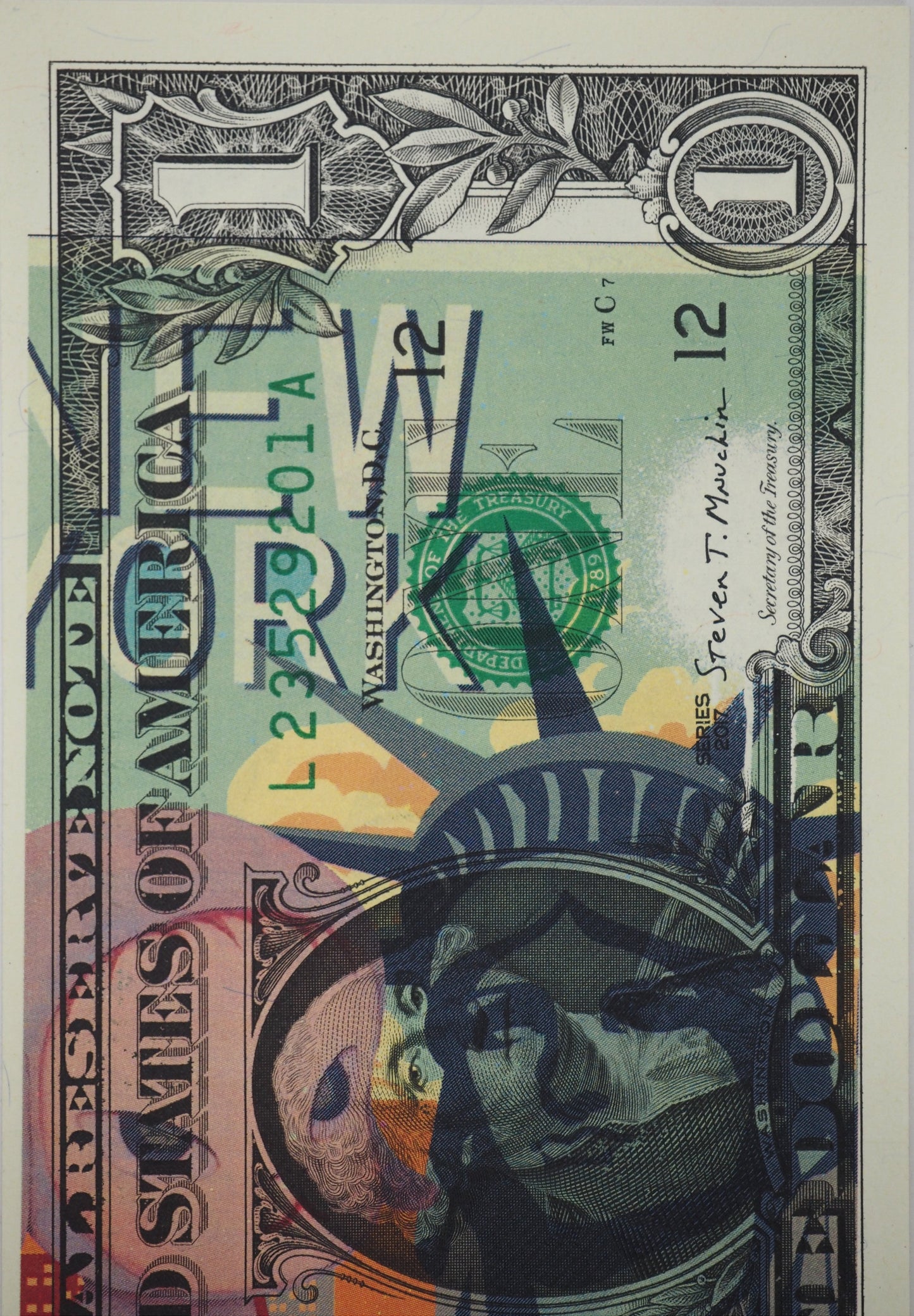 Death NYC : Baby Nara visits the Statue of Liberty - Sérigraphie originale signée