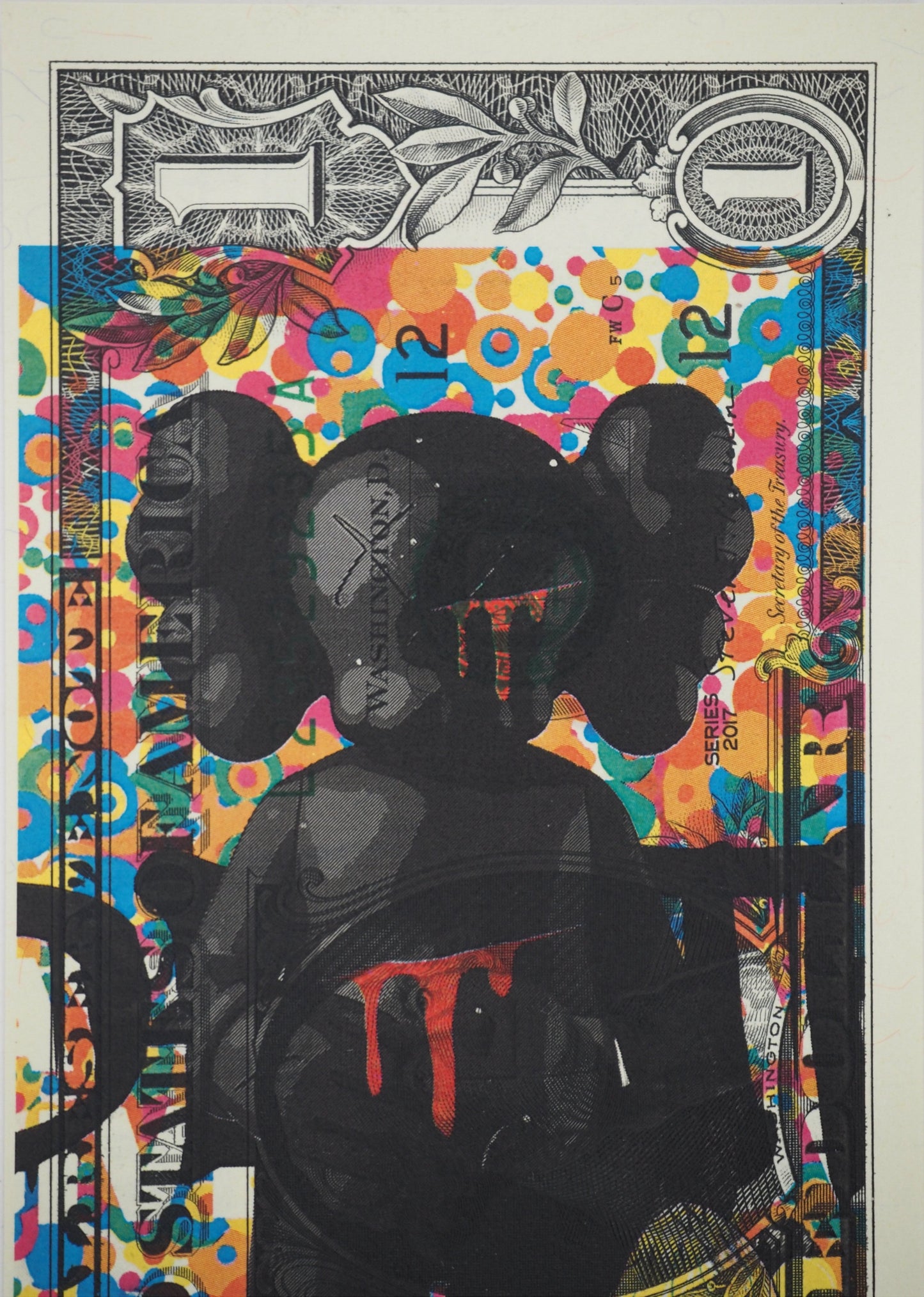 Death NYC : Black Kaws's bleeding with Murderer Nara - Sérigraphie originale signée