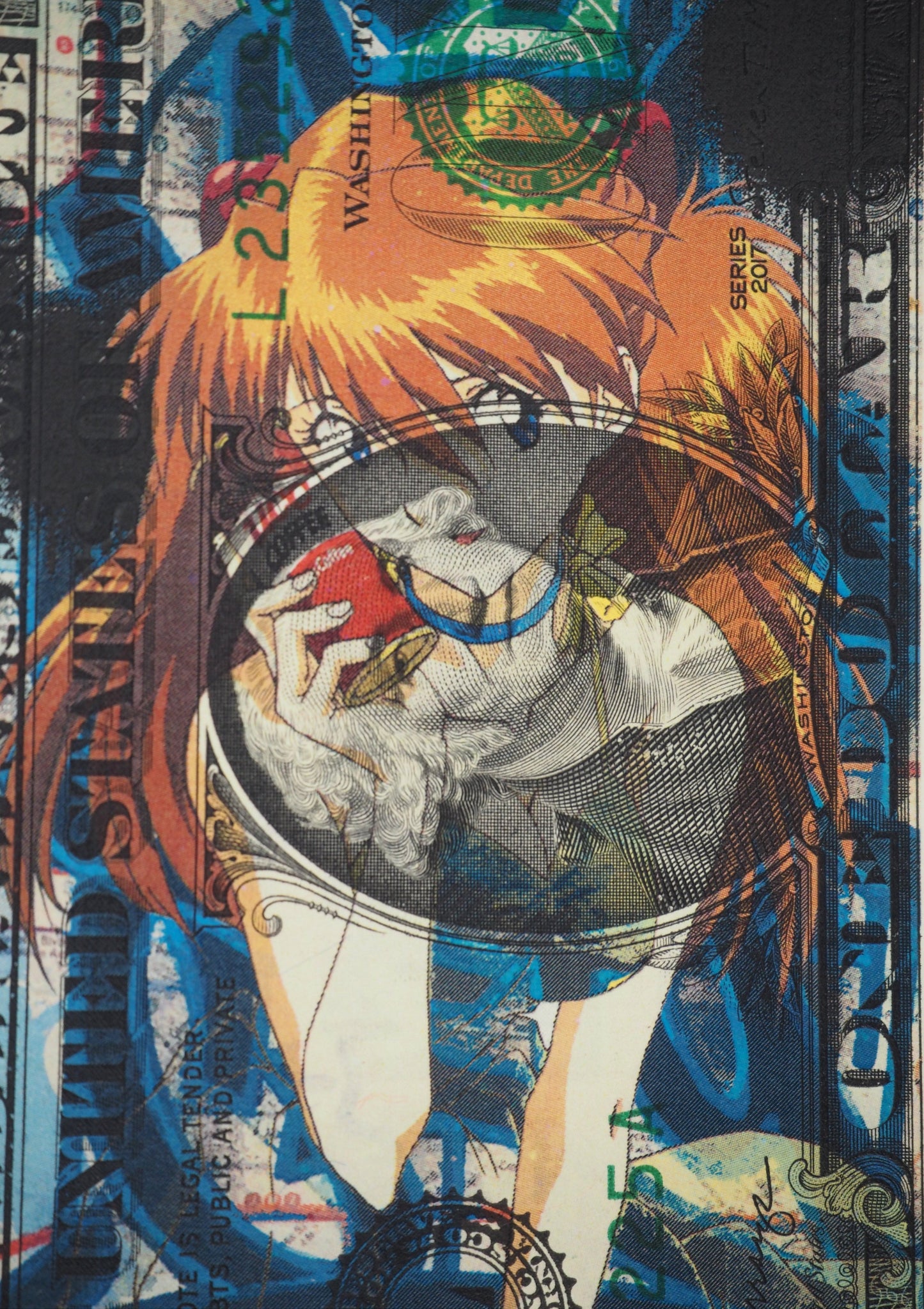 Death NYC : Manga girl's drinking coffee - Sérigraphie originale signée
