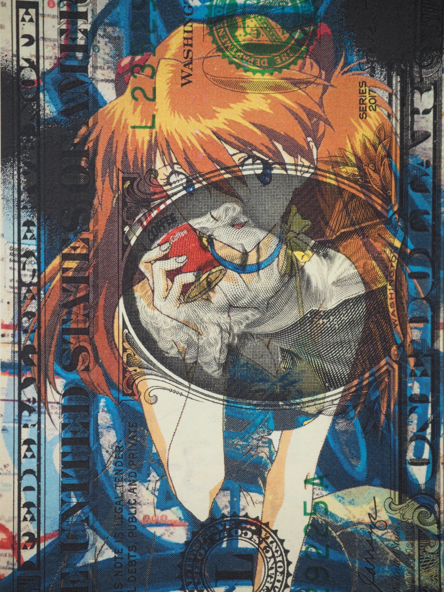 Death NYC : Manga girl's drinking coffee - Sérigraphie originale signée
