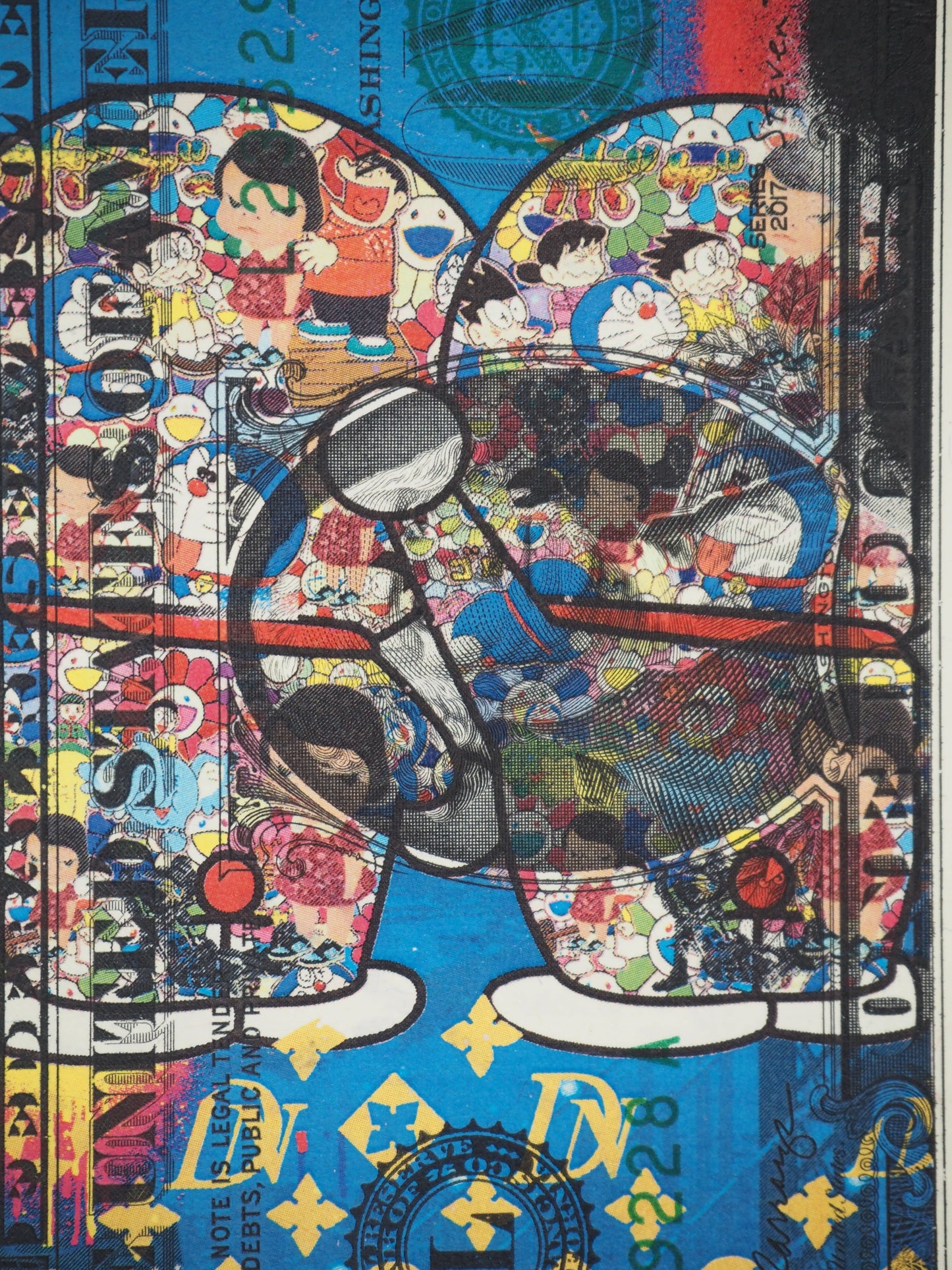 Death NYC : Doraemon in NY's background - Sérigraphie originale signée