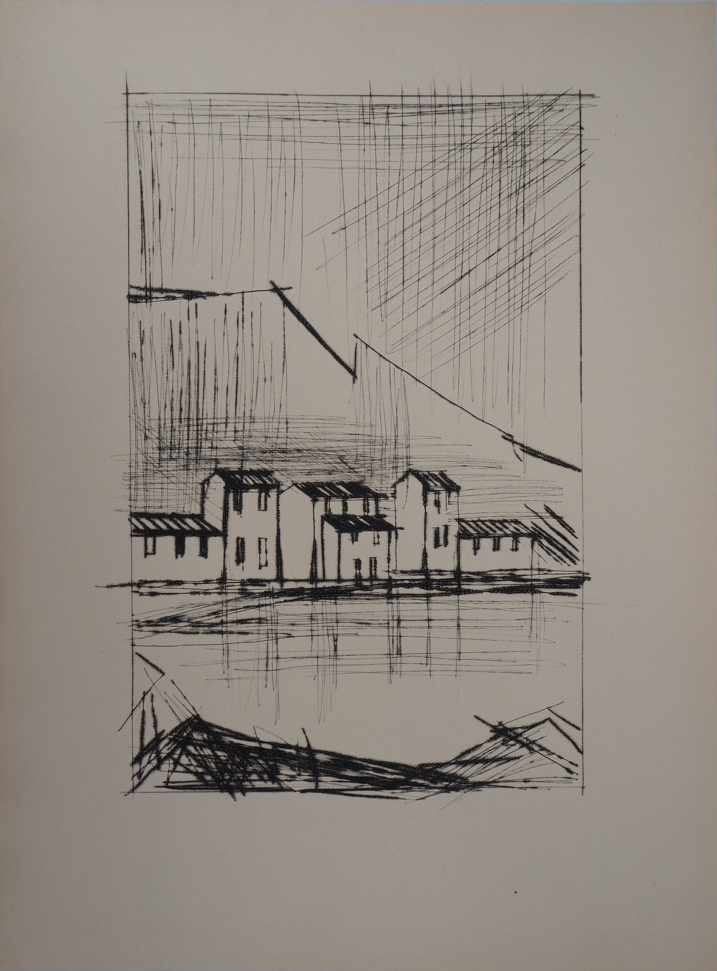 Bernard BUFFET : Côte amalfitaine (Naples)- Gravure originale