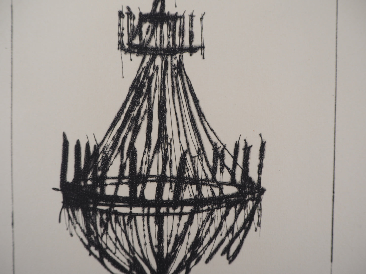 Bernard BUFFET : Le lustre - Gravure originale