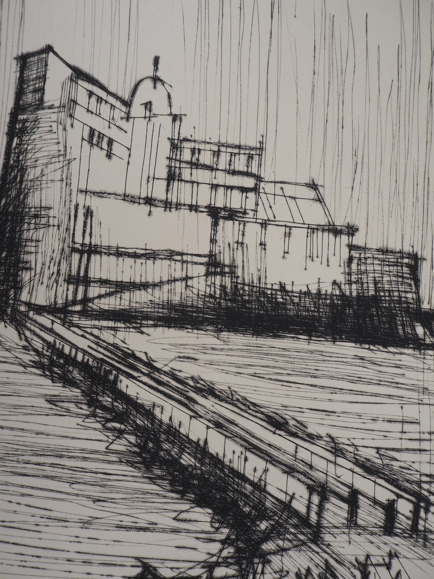 Bernard BUFFET : La forteresse - Gravure originale