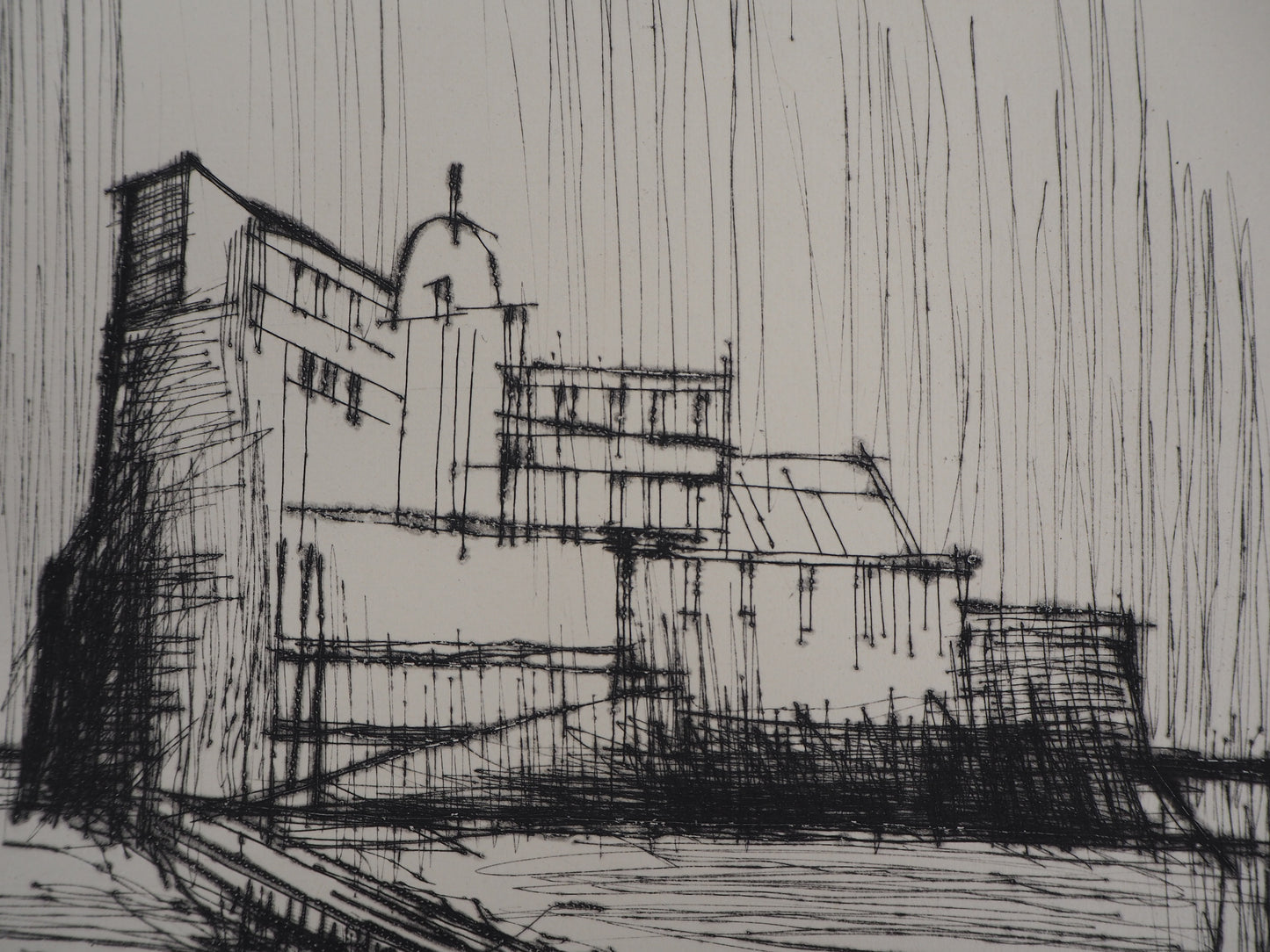 Bernard BUFFET : La forteresse - Gravure originale